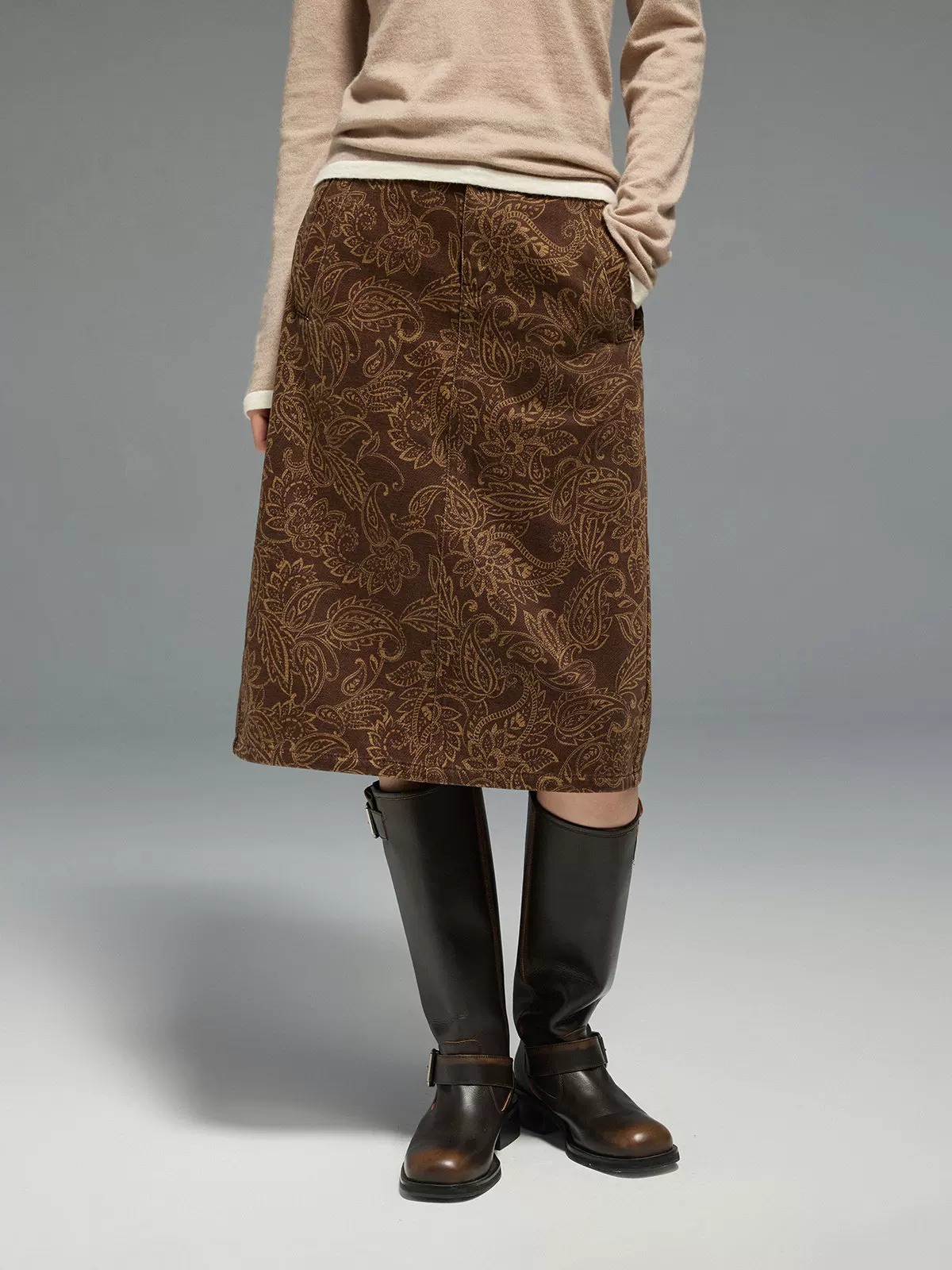 Paisley Midi Skirt