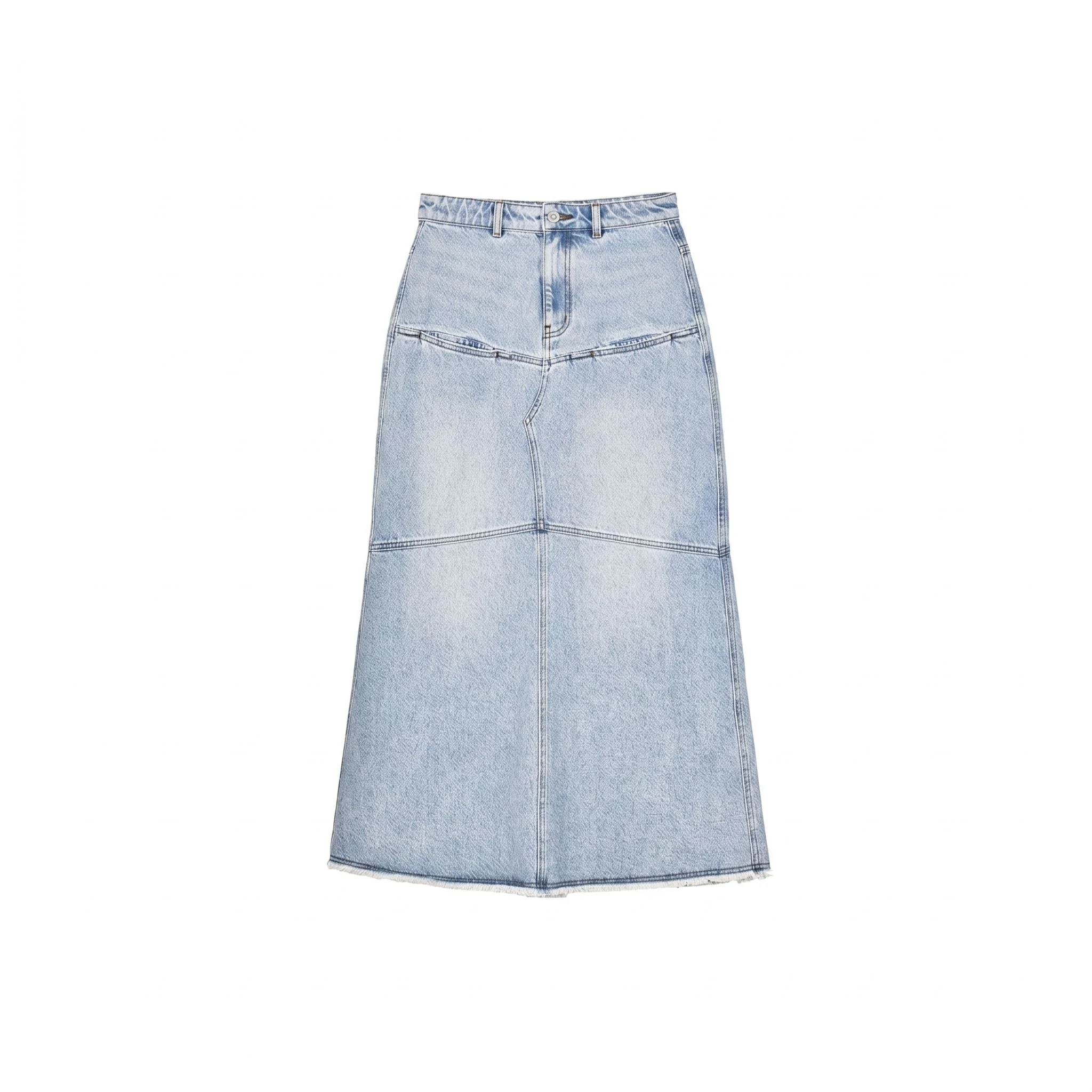 Panel Denim Maxi Skirt - Image 6