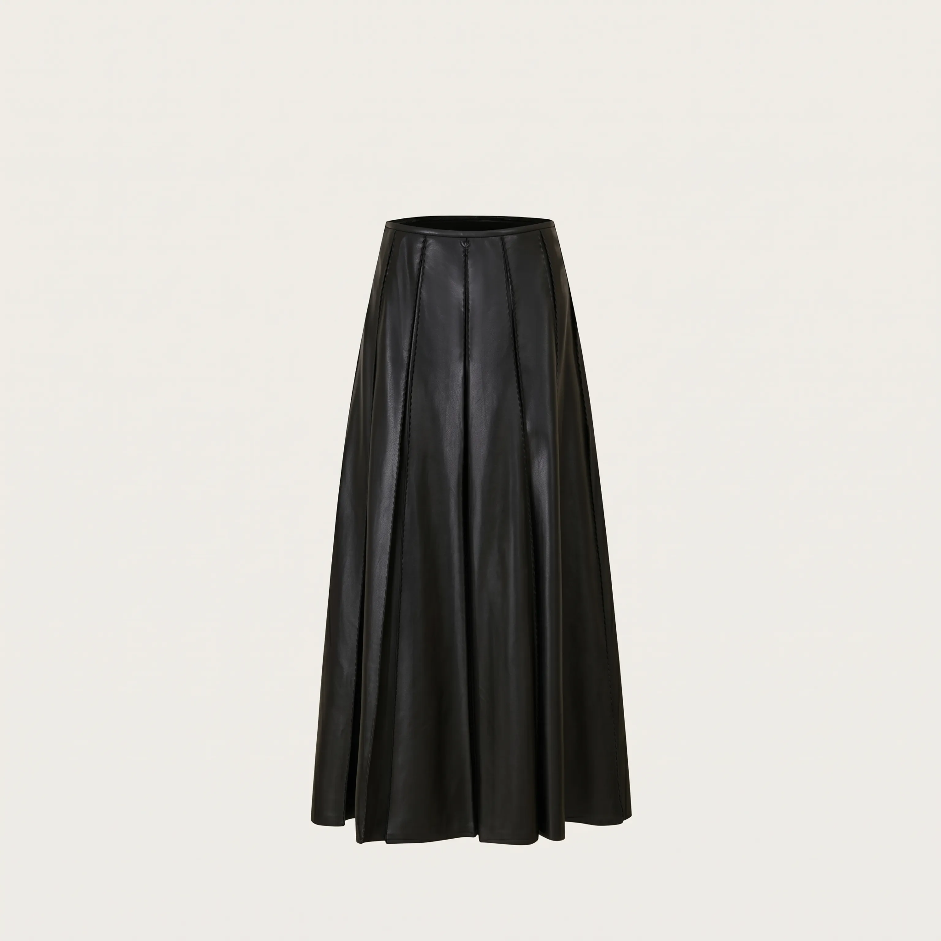 Panel Faux-Leather Skirt - Image 2