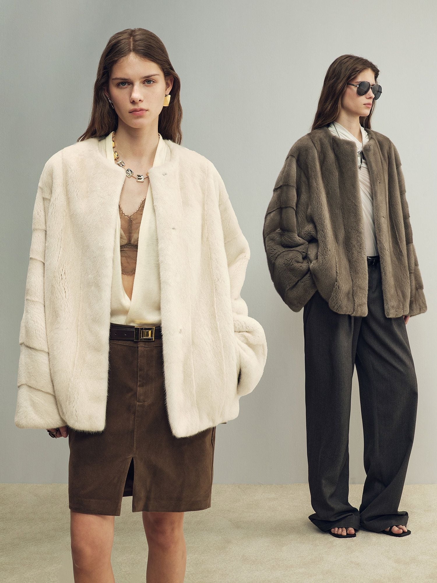Panel Fur Jacket