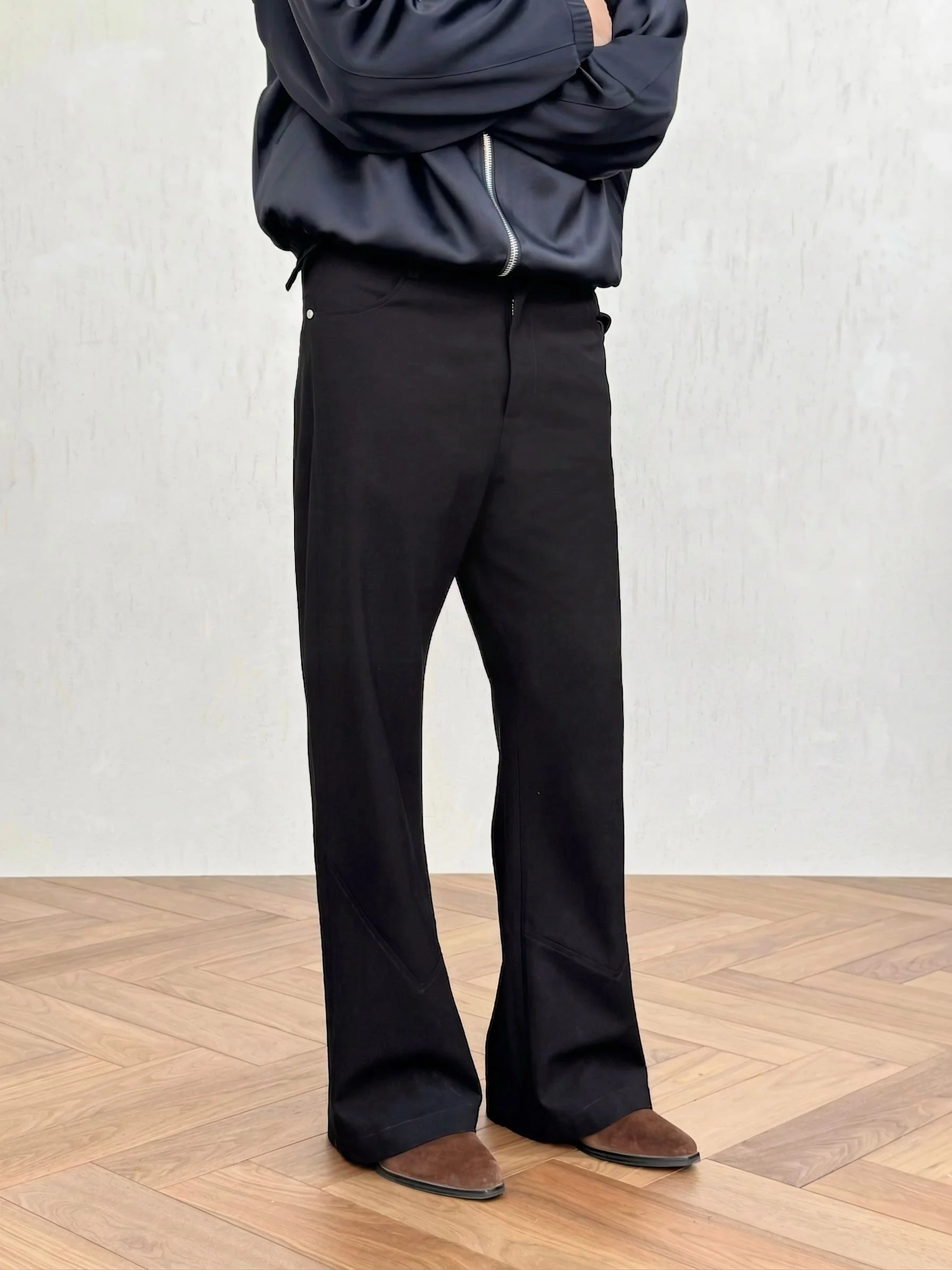 Panel Wide-Leg Trousers