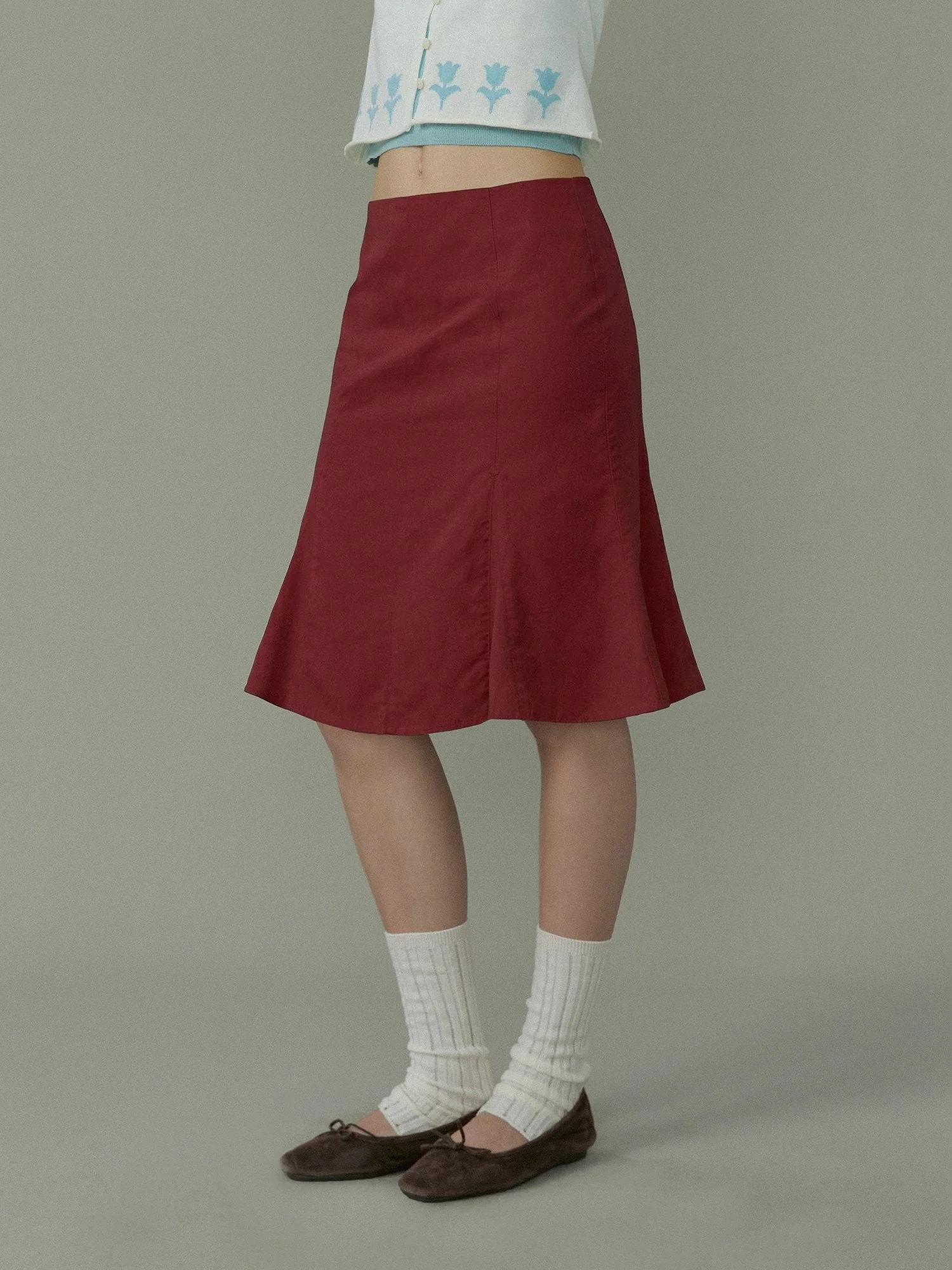 Paneled Fishtail Skirt