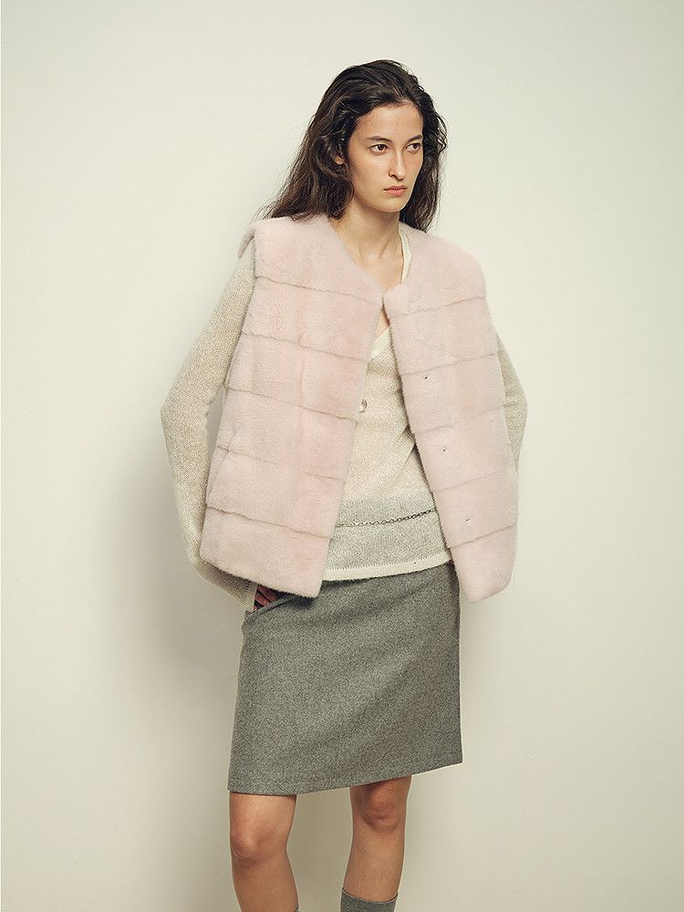 Panelled Fur Vest - Image 2
