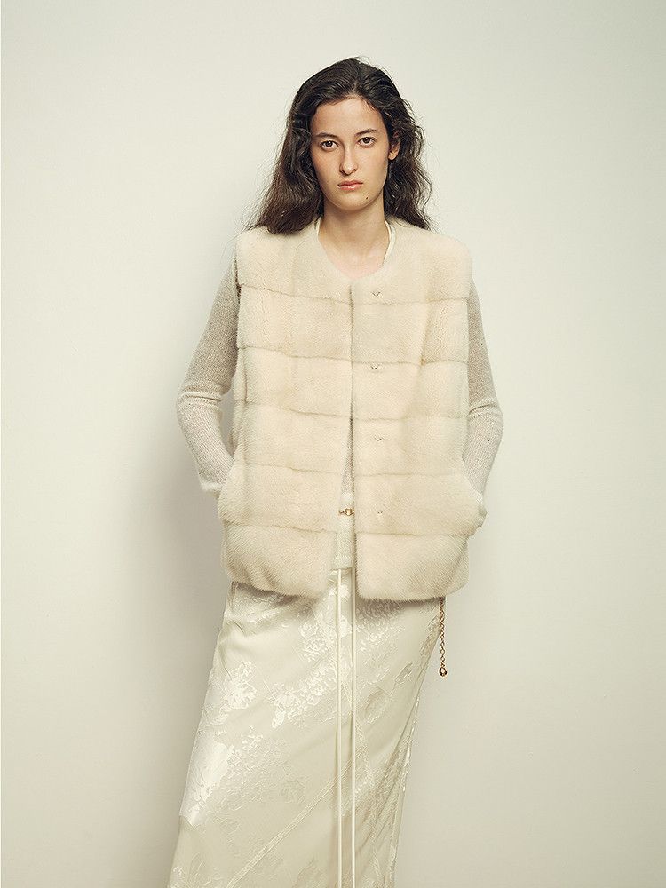 Panelled Fur Vest - Image 4