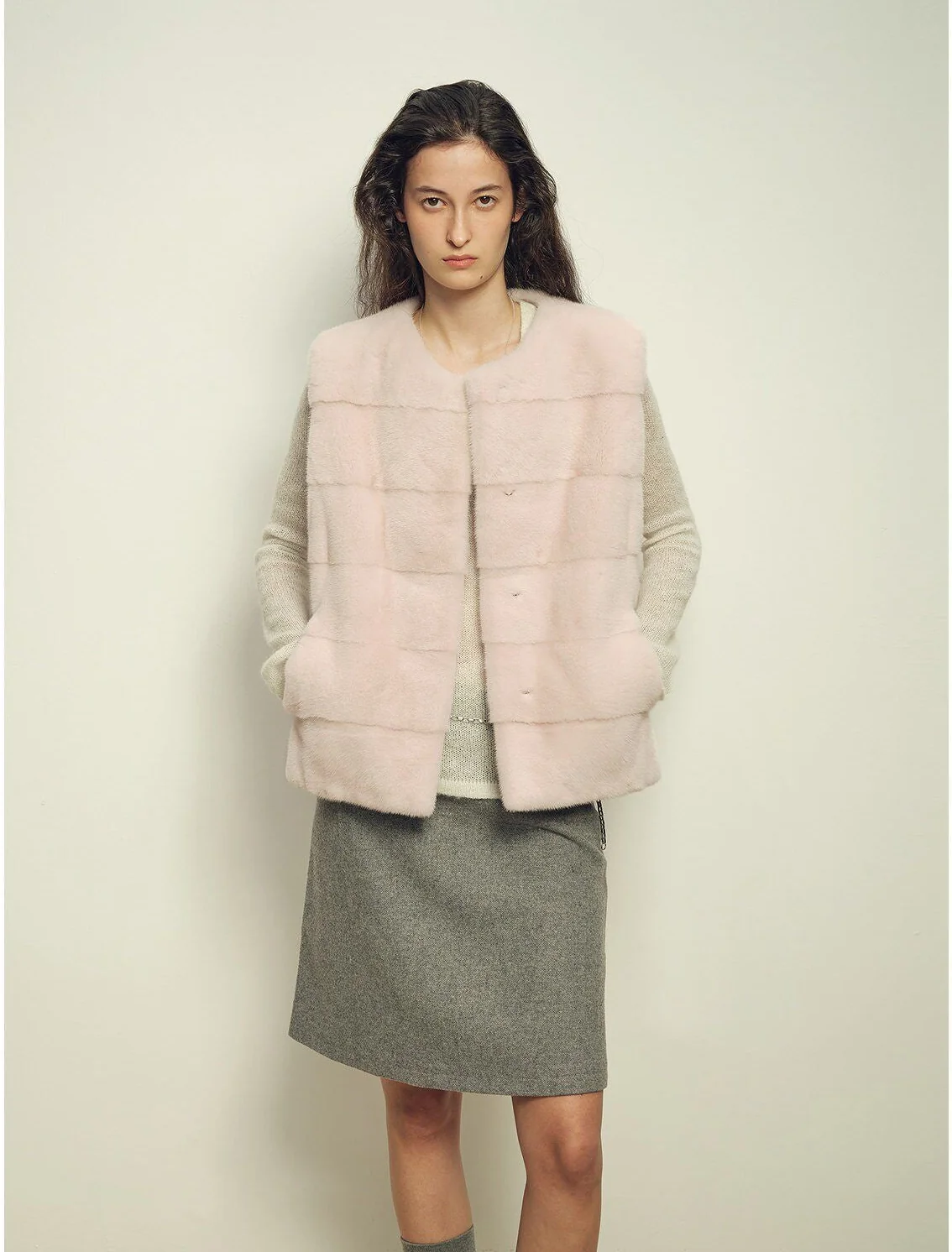 Panelled Fur Vest - Image 6