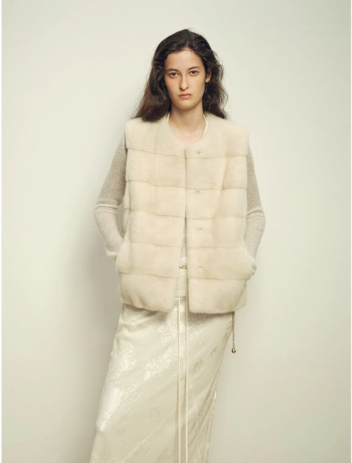 Panelled Fur Vest - Image 7
