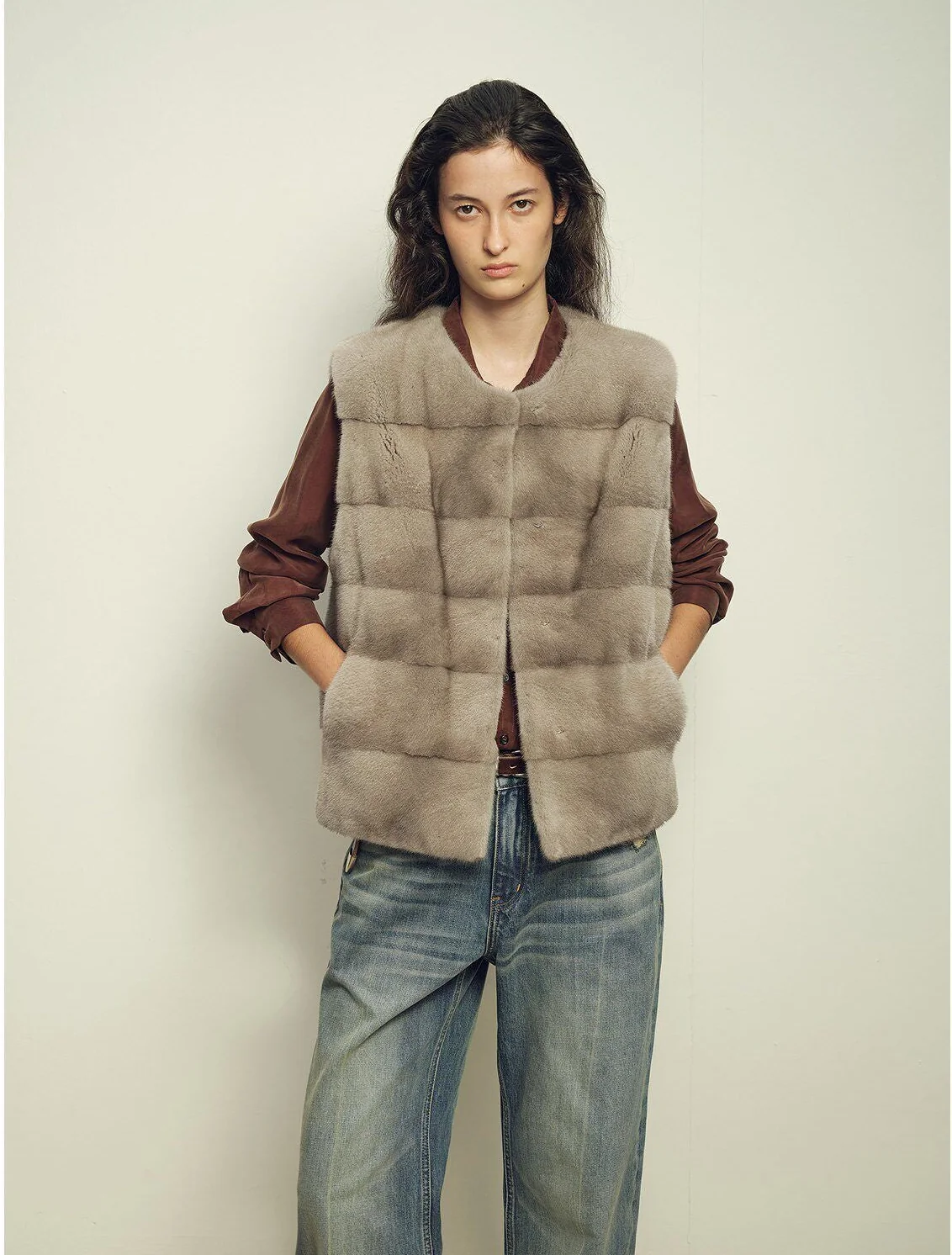 Panelled Fur Vest - Image 8