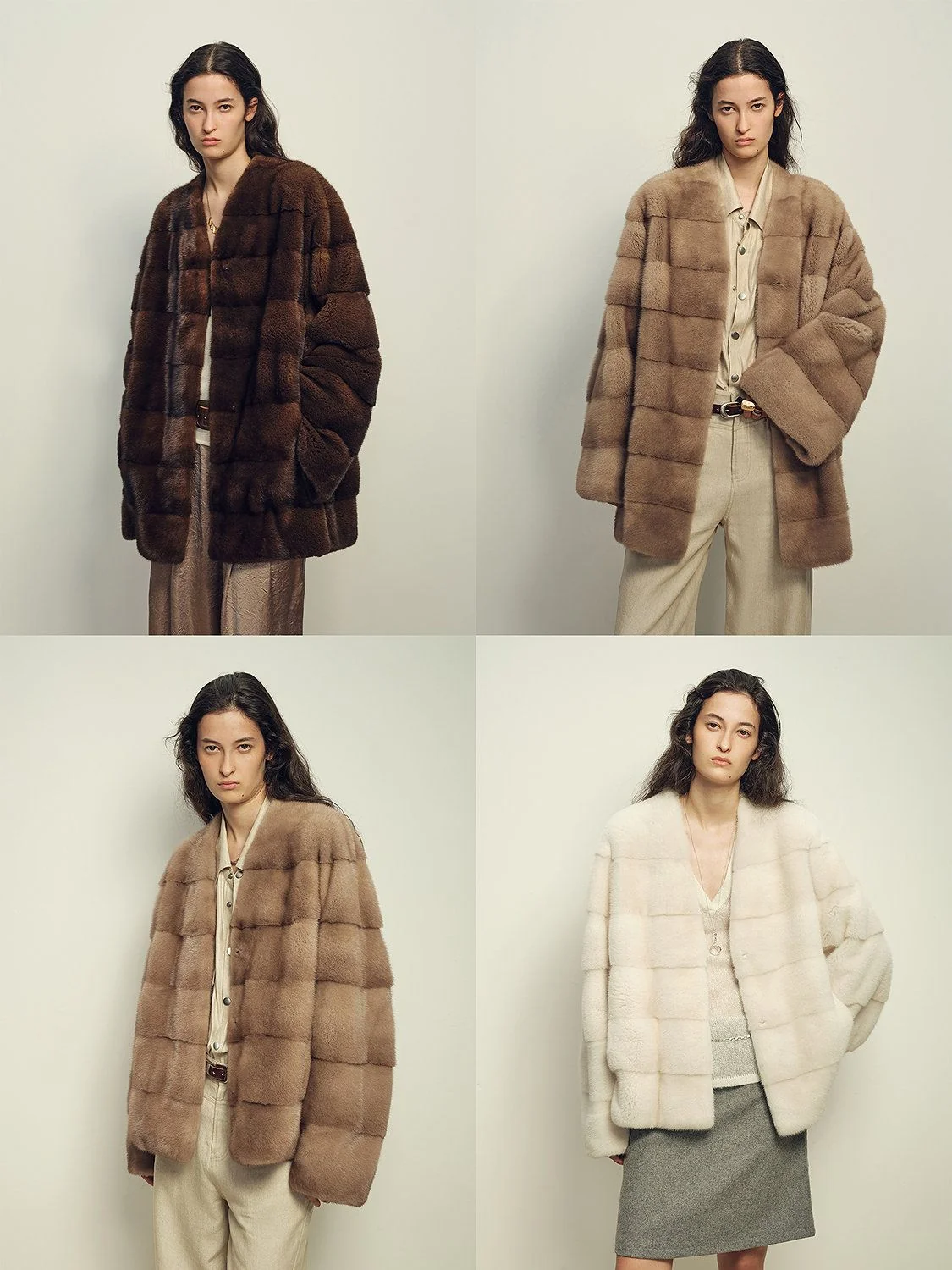 Panelled Mink Jacket