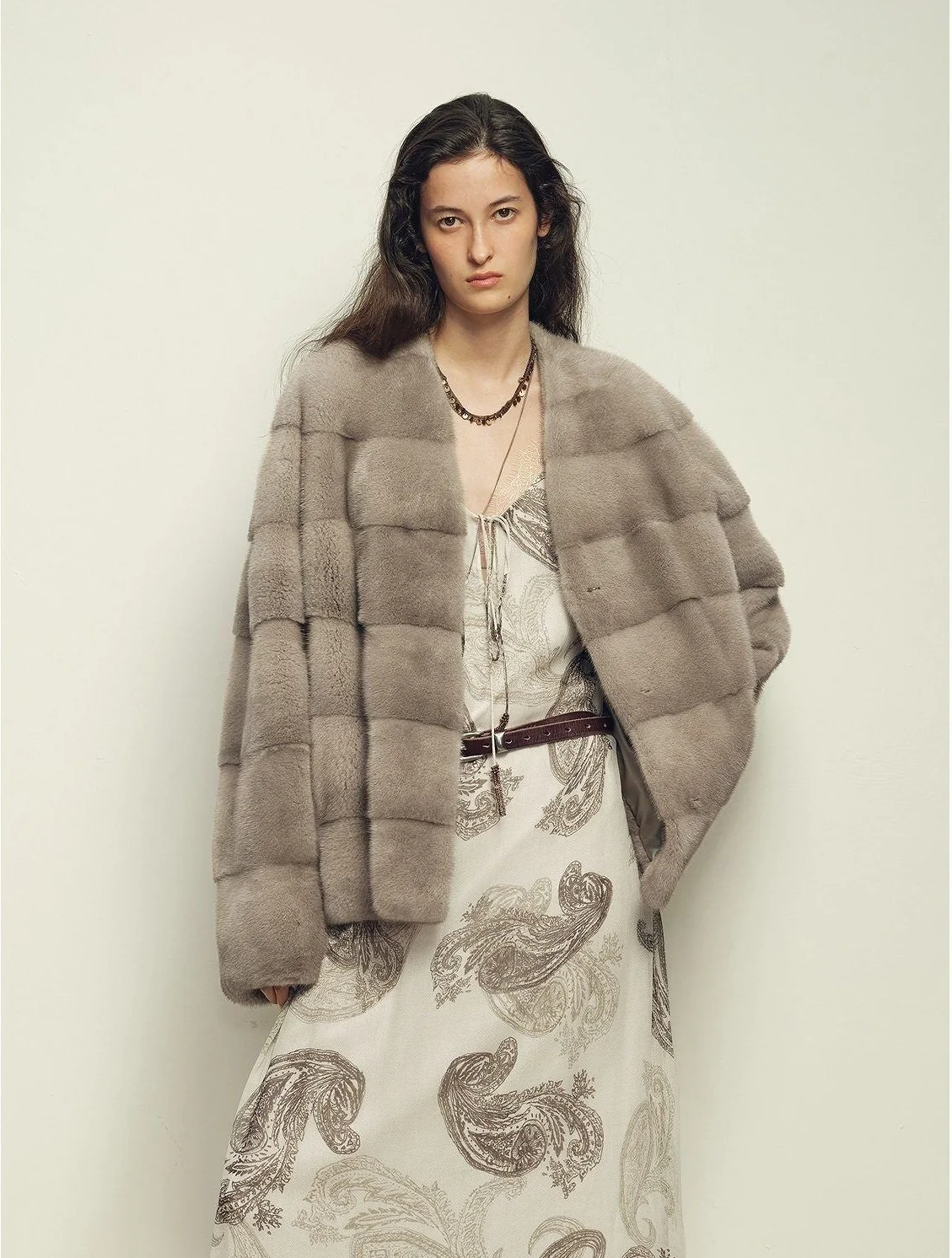 Panelled Mink Jacket - Image 10