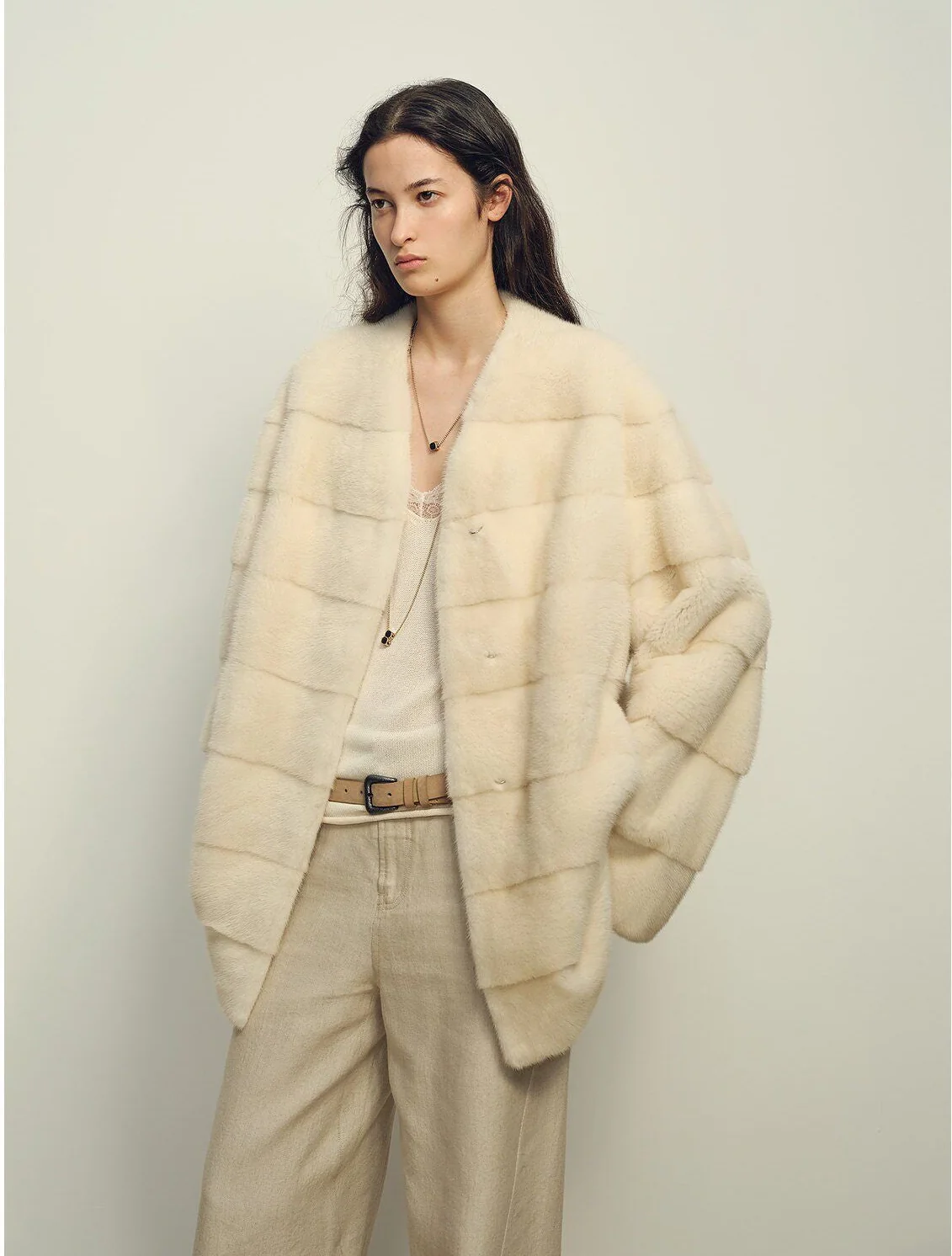 Panelled Mink Jacket - Image 13