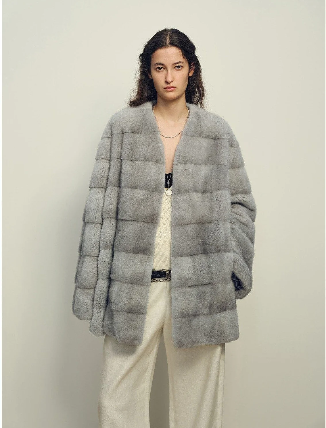 Panelled Mink Jacket - Image 16