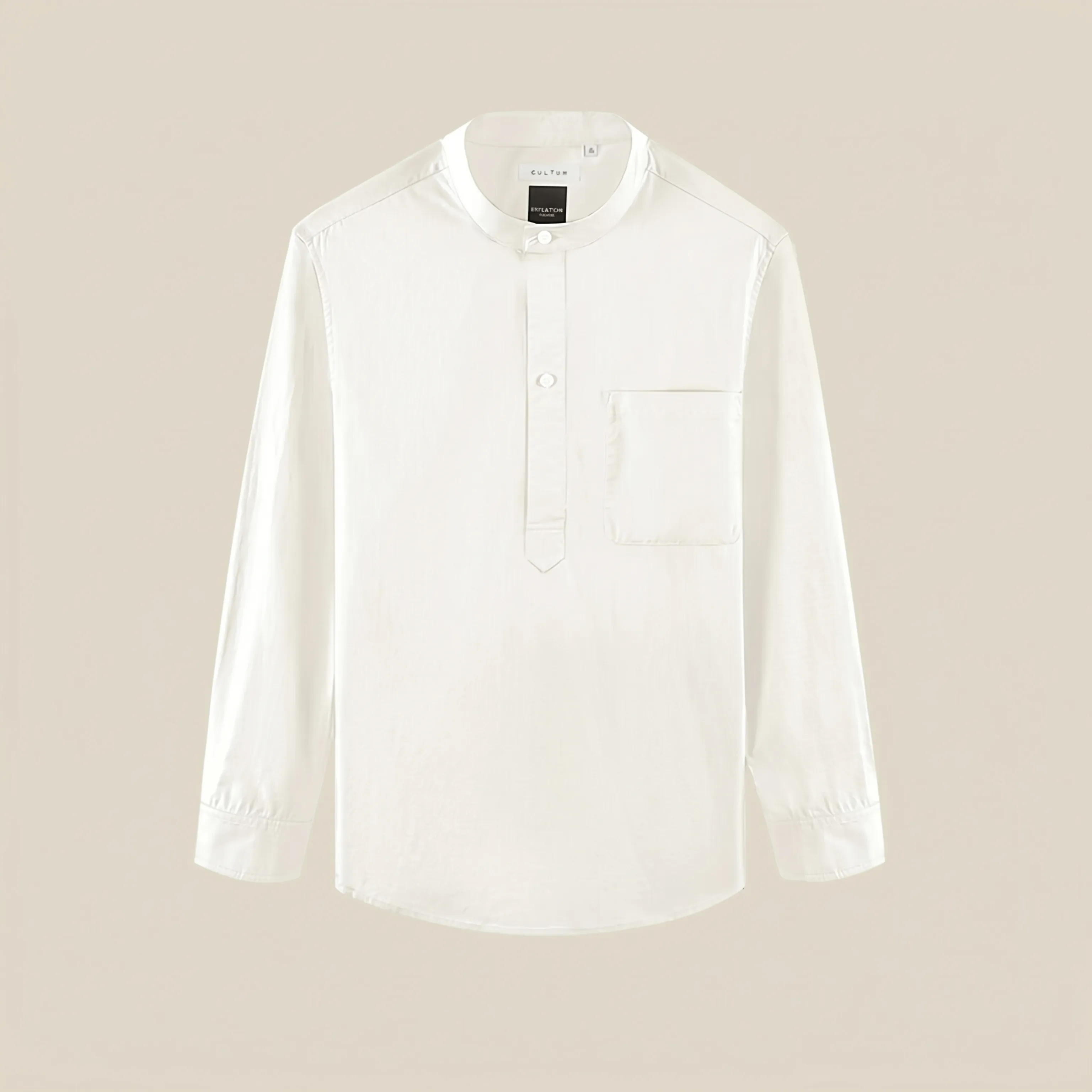 Paper-Touch Cotton Popover Shirt - Image 5