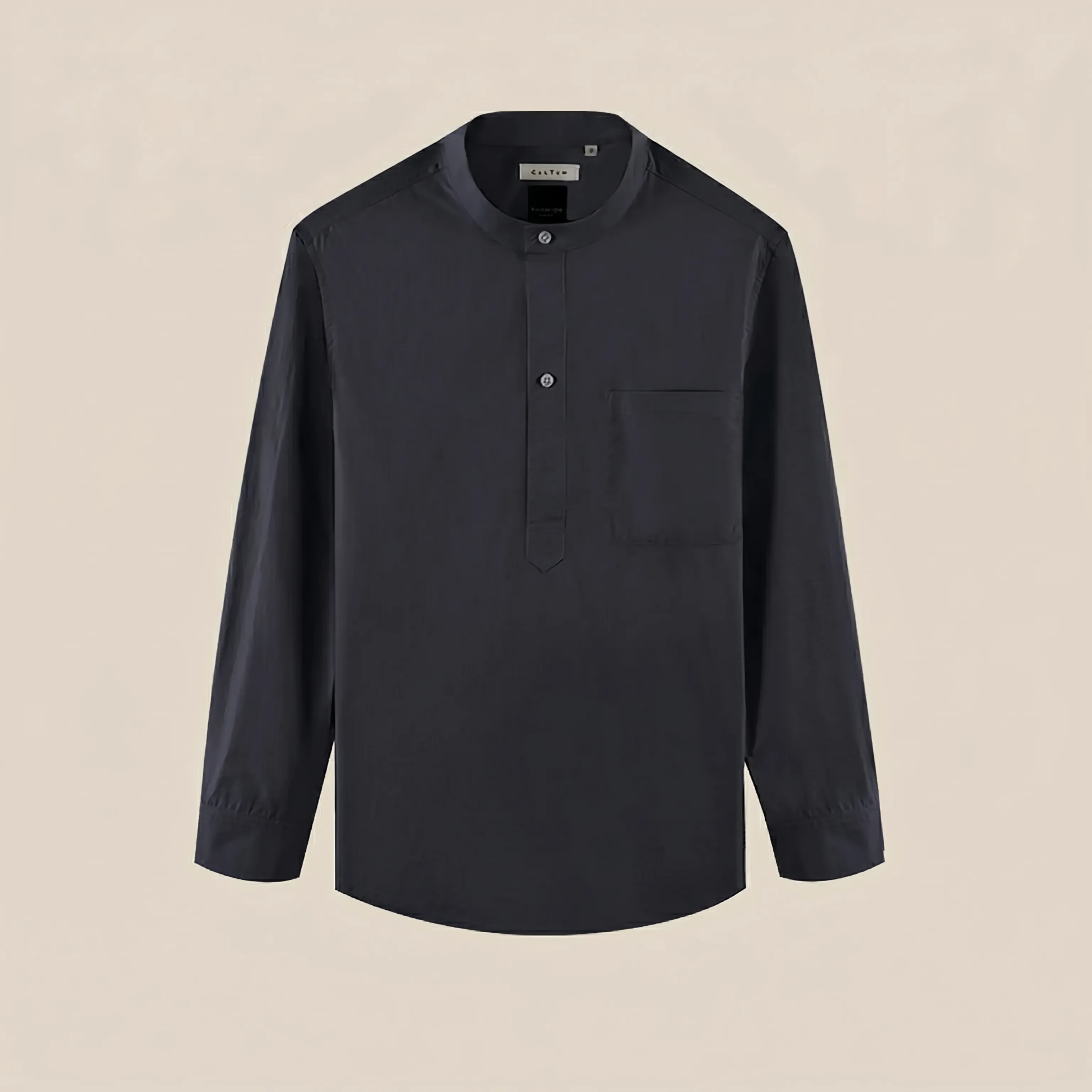 Paper-Touch Cotton Popover Shirt - Image 7