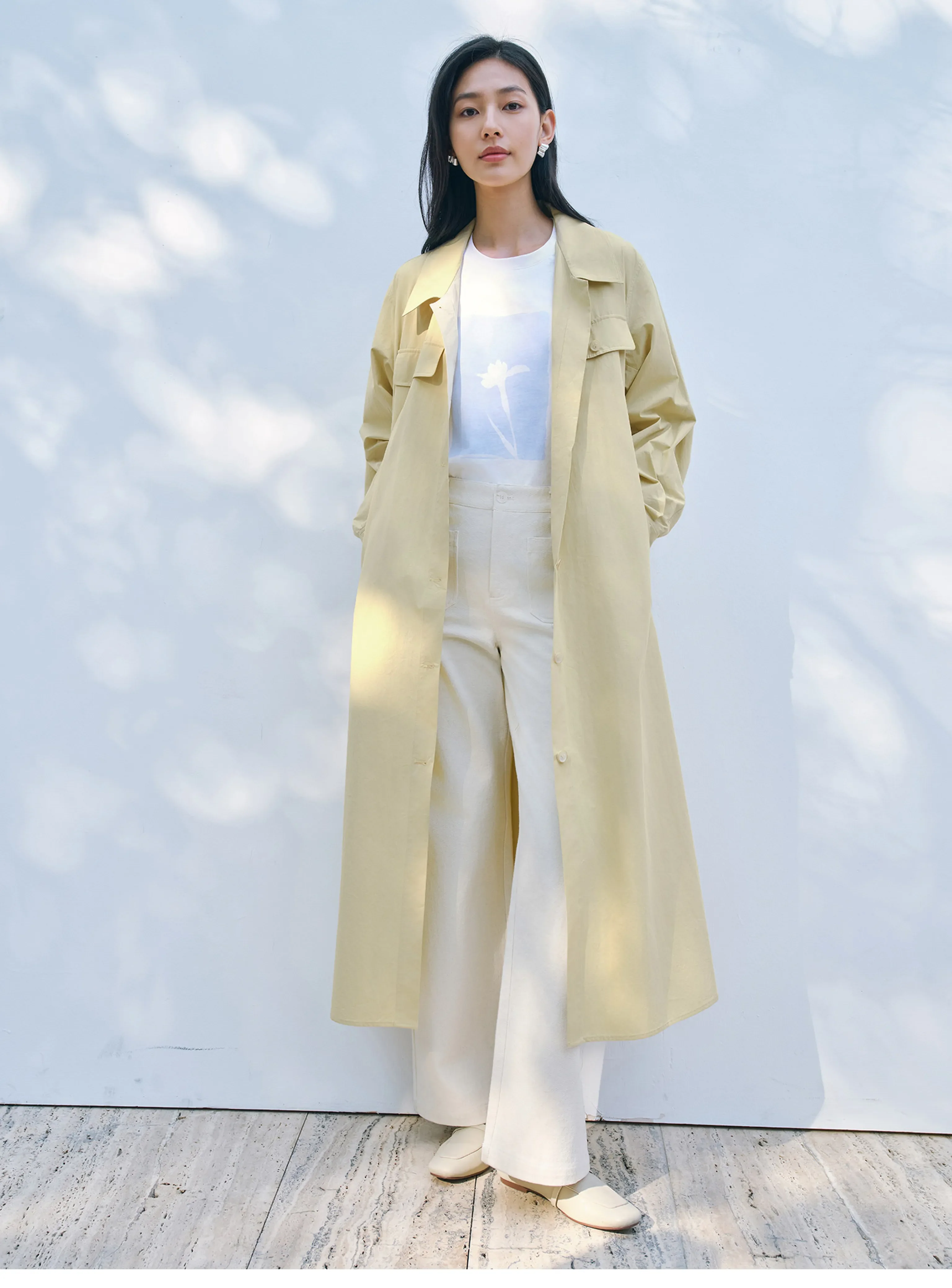 Paper-Touch Cotton Two-Way Trench Dress - Image 4