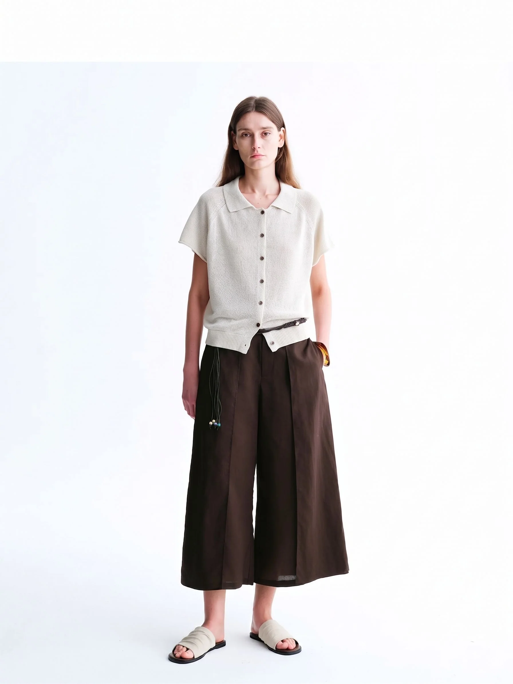 Paper-Yarn Polo Cardigan - Image 5