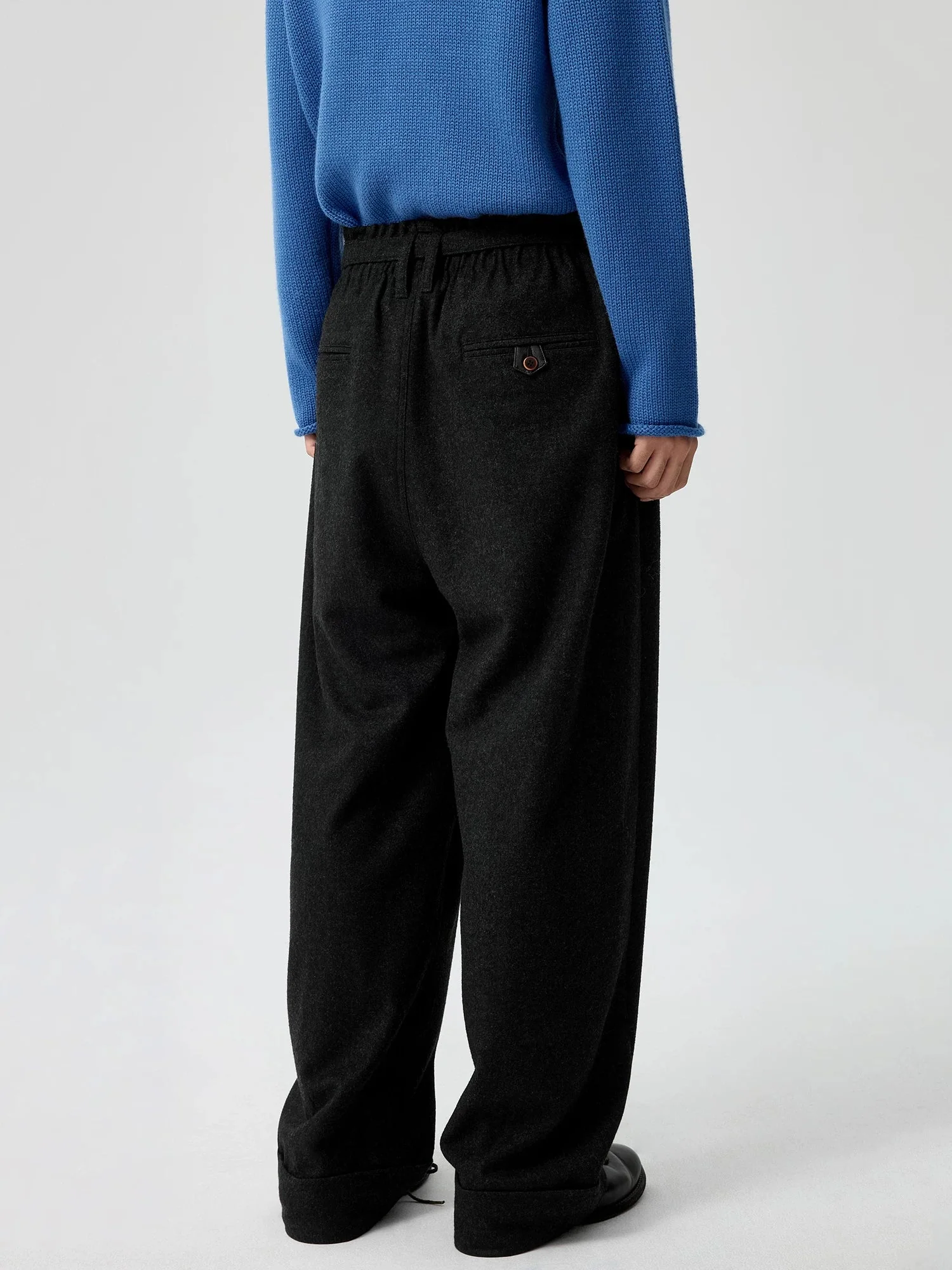 Paperbag Wide-Leg Trousers - Image 3