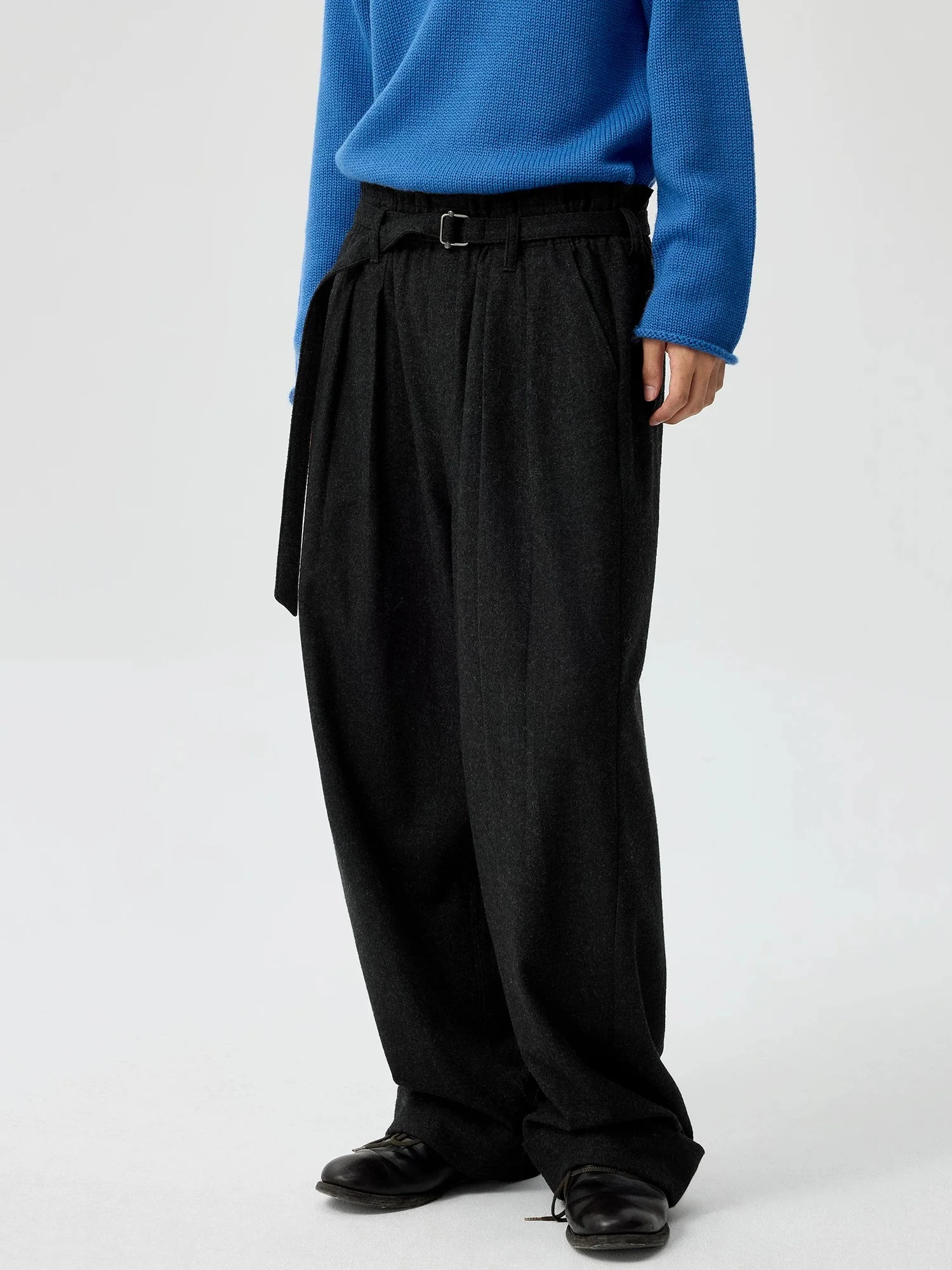 Paperbag Wide-Leg Trousers - Image 4
