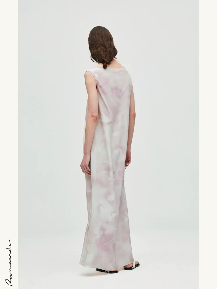 Pastel One-Shoulder Silk Dress - Image 4