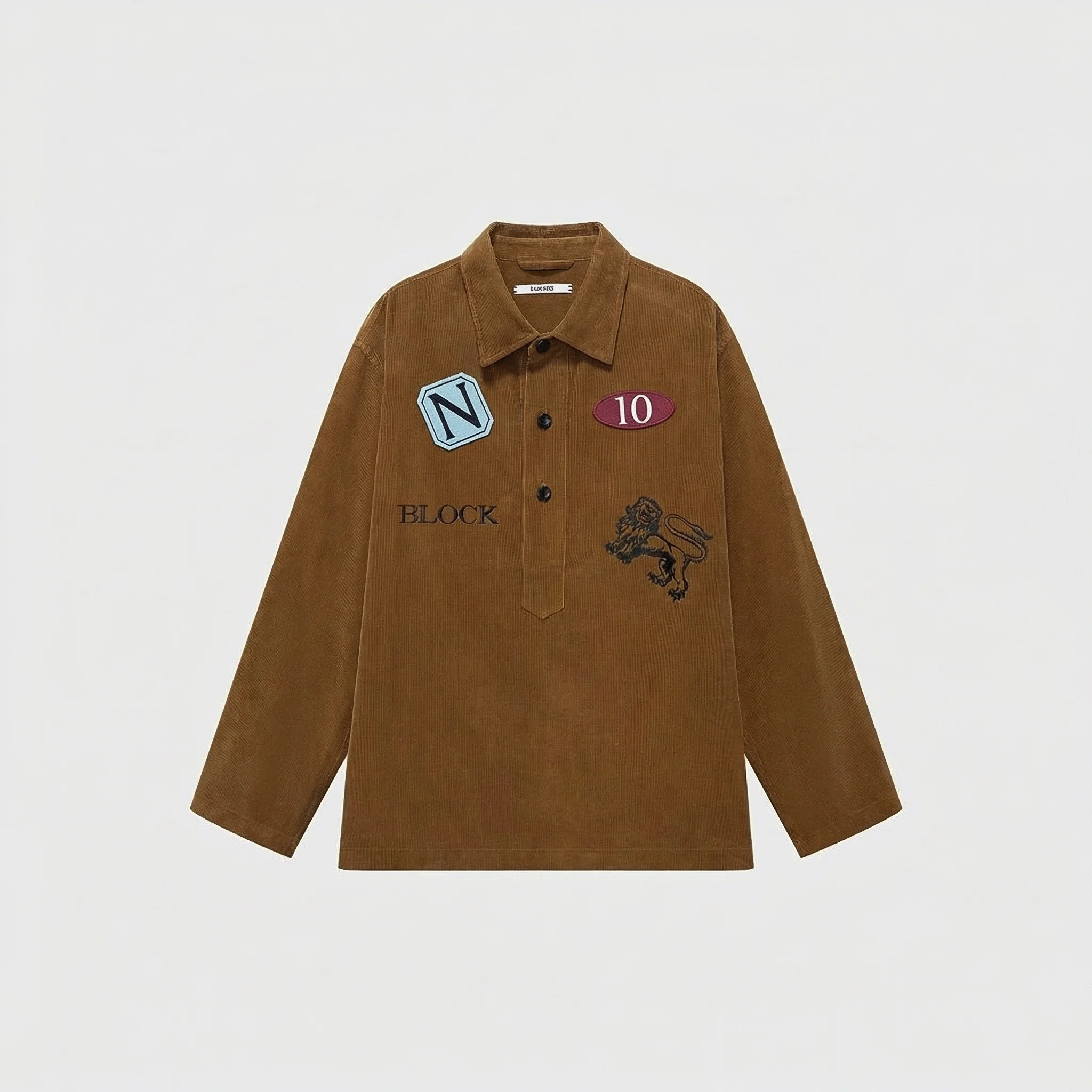 Patch Corduroy Pullover Shirt - Image 6