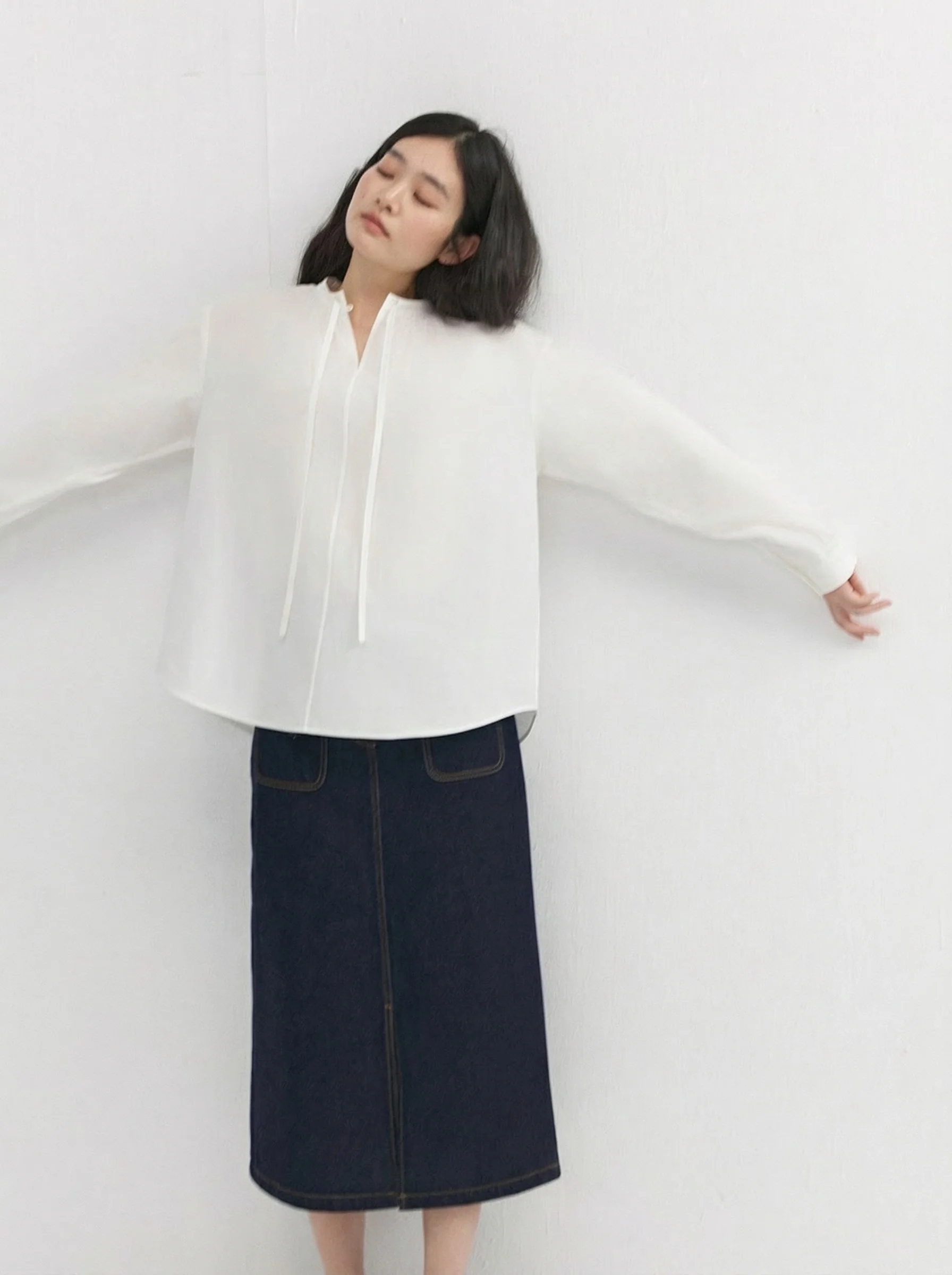Patch Pocket Denim Skirt - Image 4