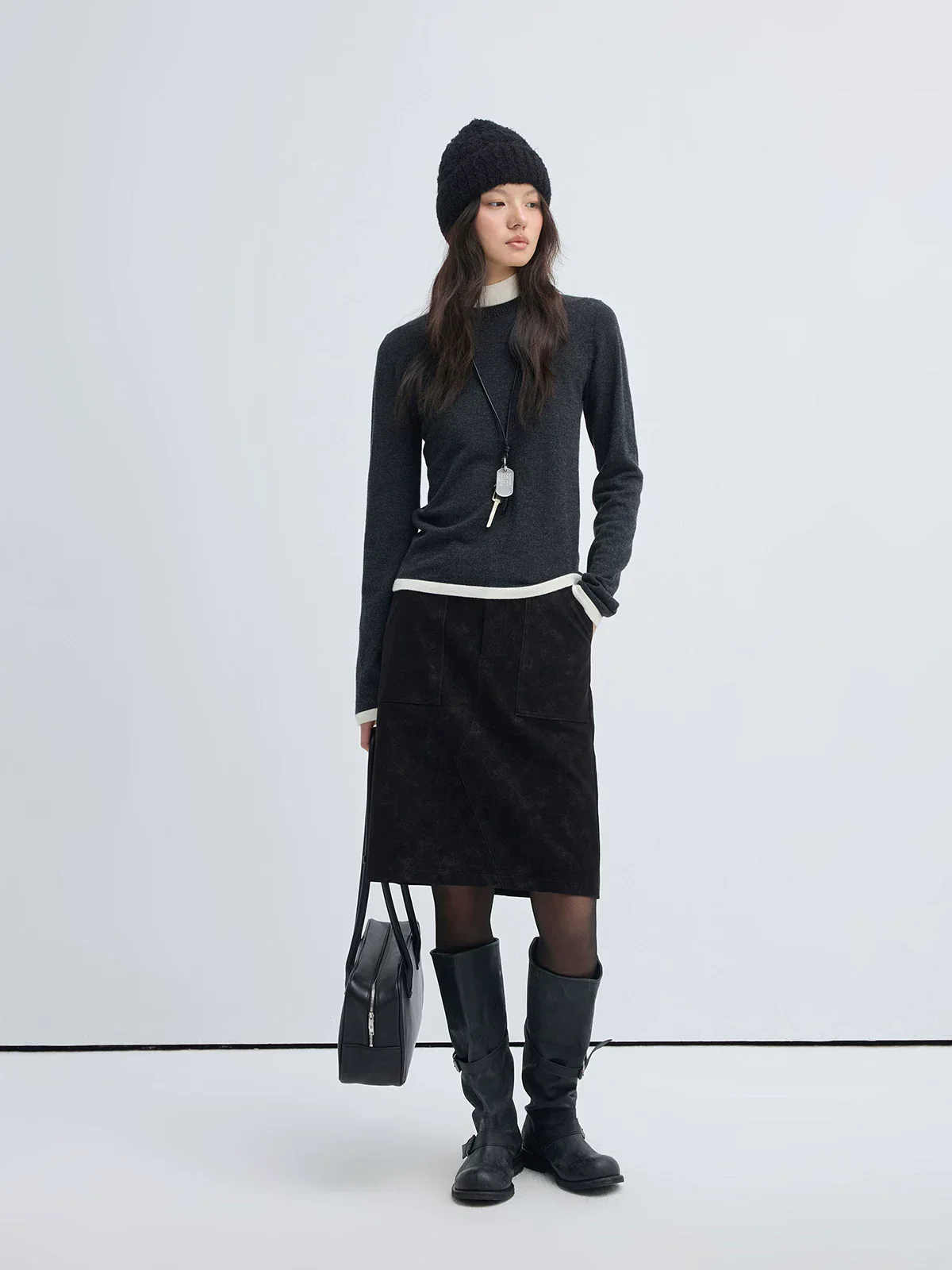 Patch Pocket Midi Skirt - Image 3