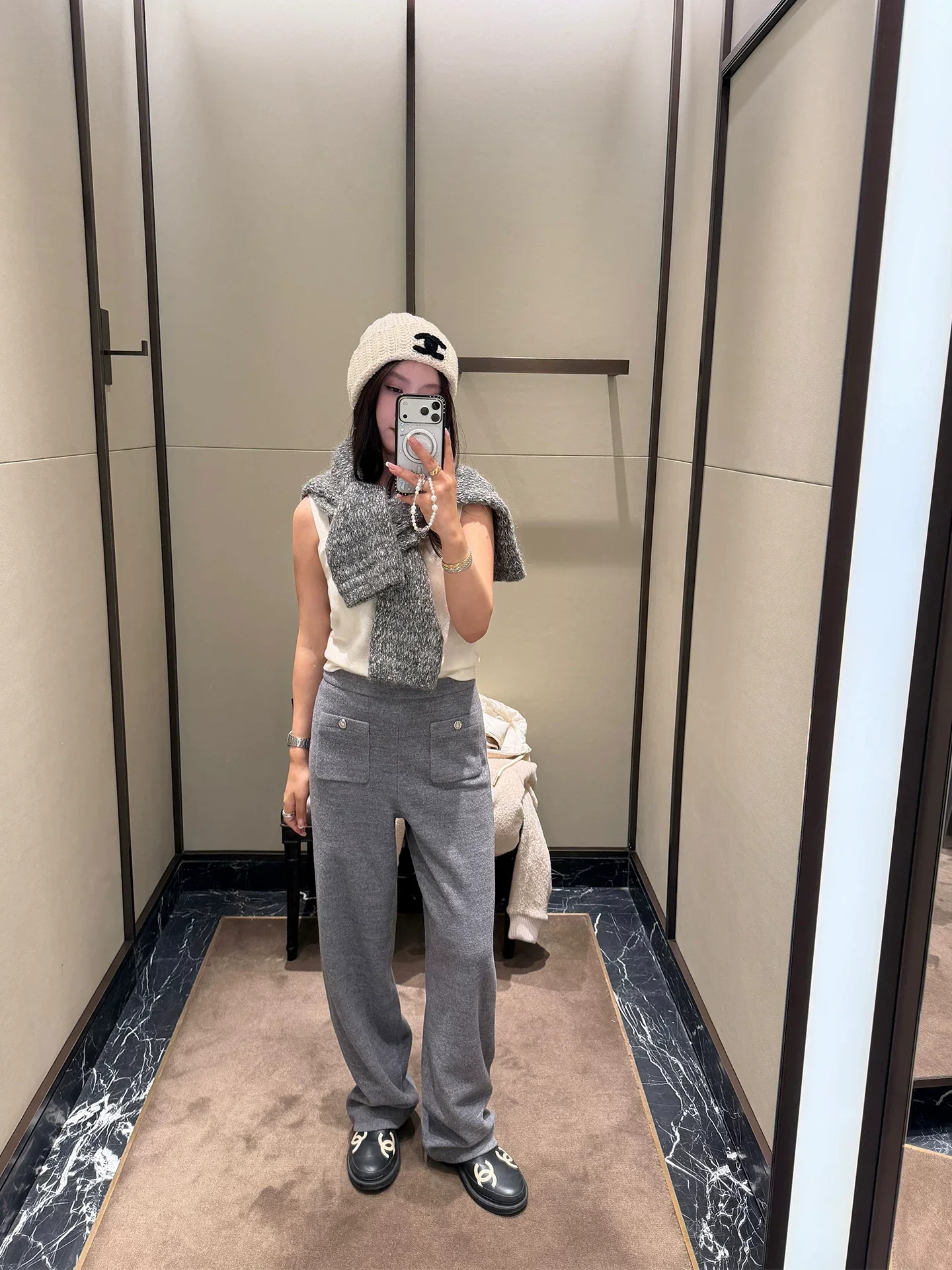 Patch Pocket Wool Pants - Image 2
