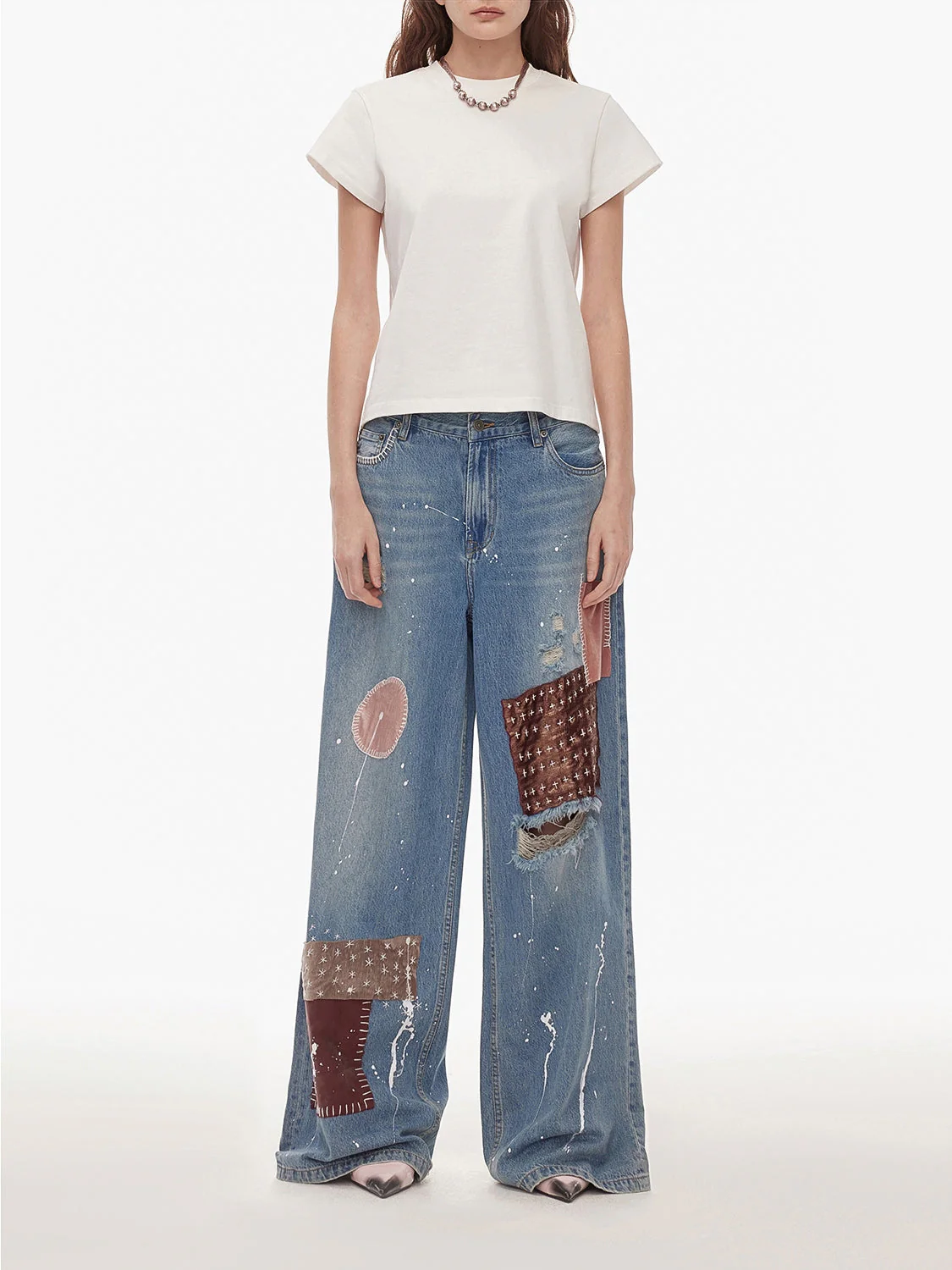 Patchwork Denim Jeans - Image 2