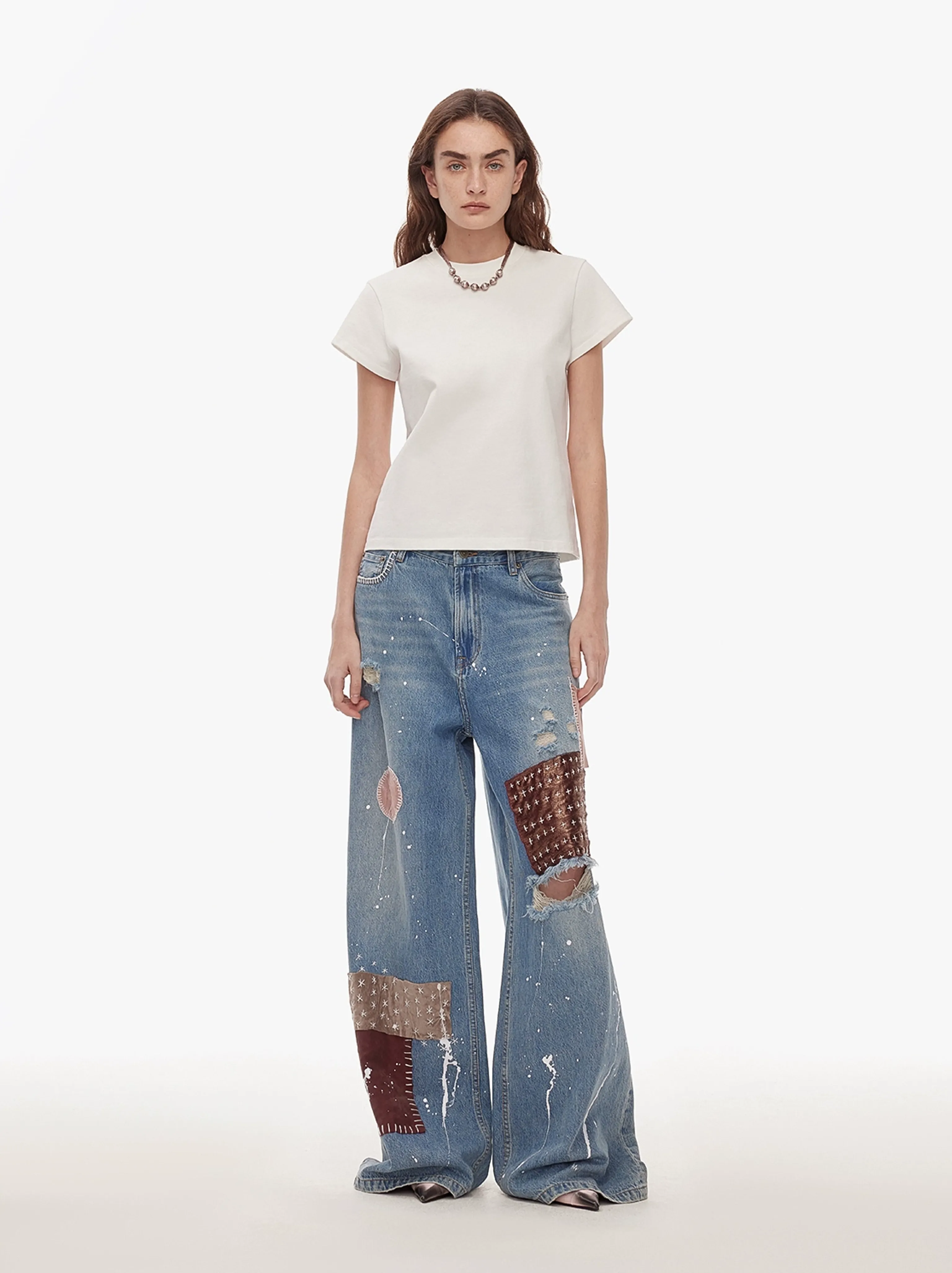 Patchwork Denim Jeans - Image 4