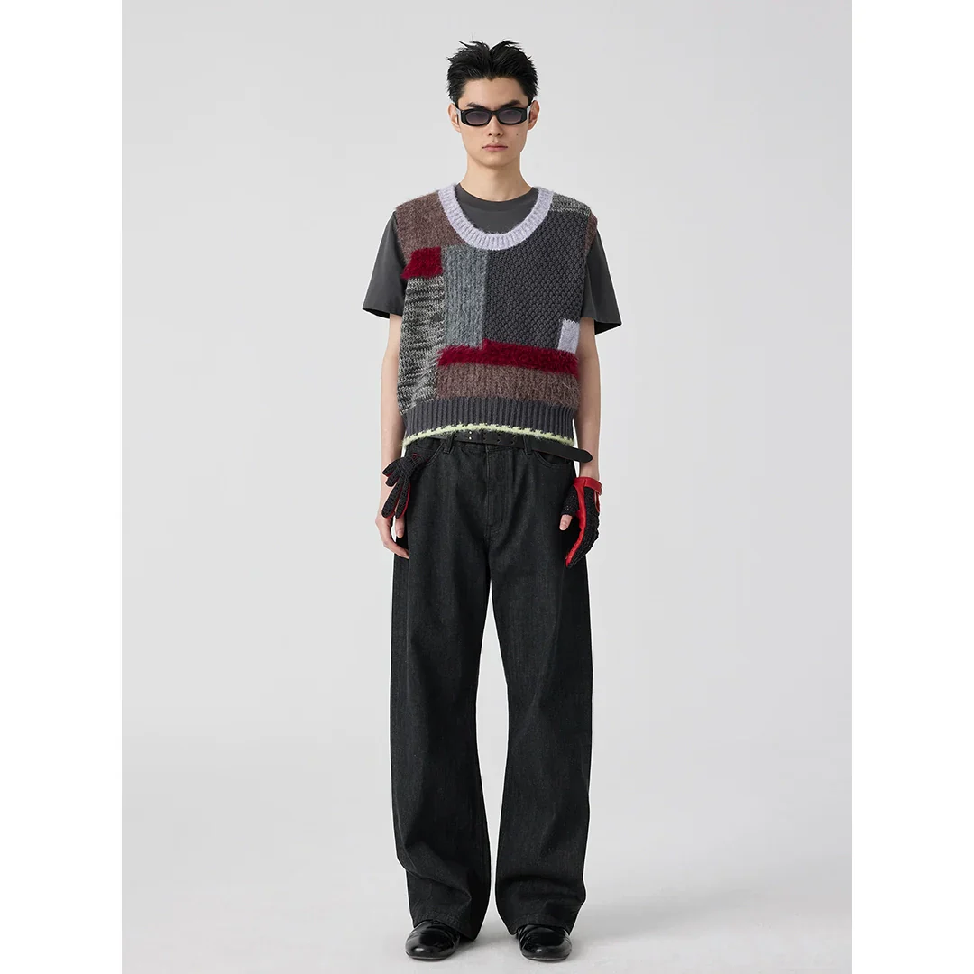 Patchwork Knit Vest - Image 2