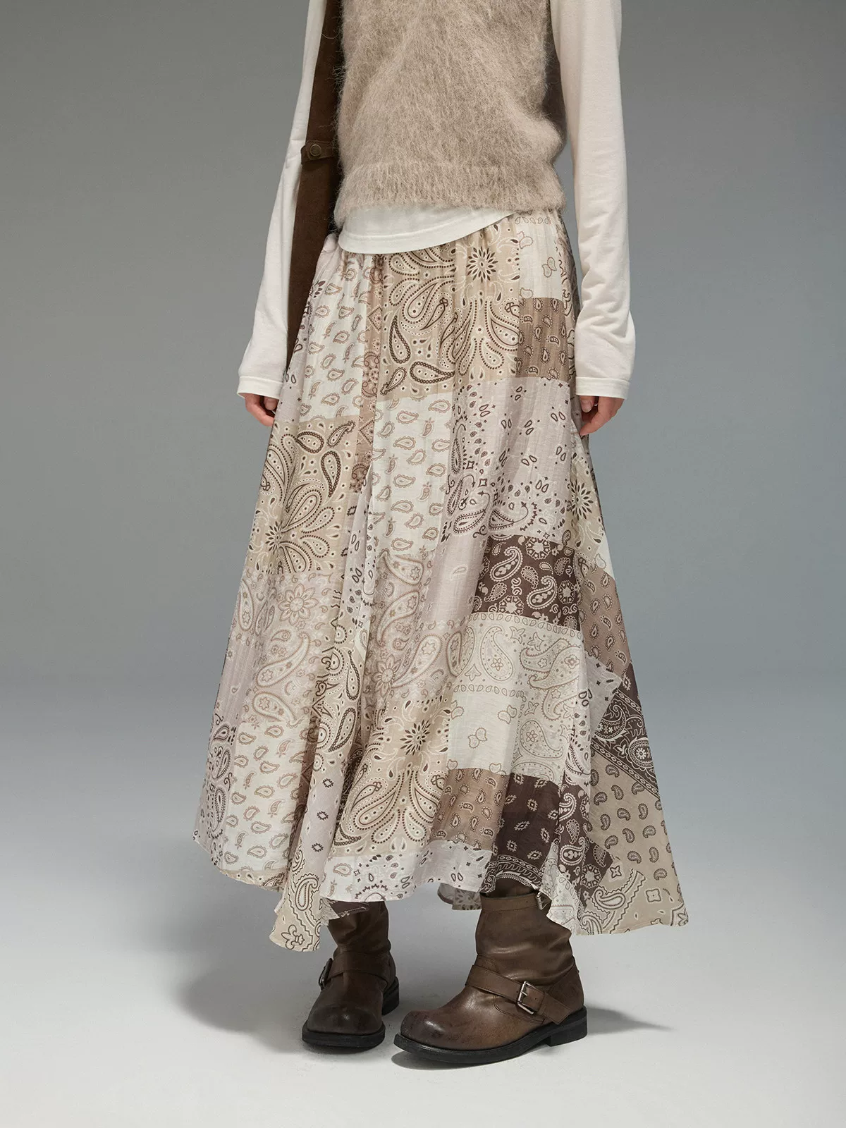 Patchwork Paisley Skirt