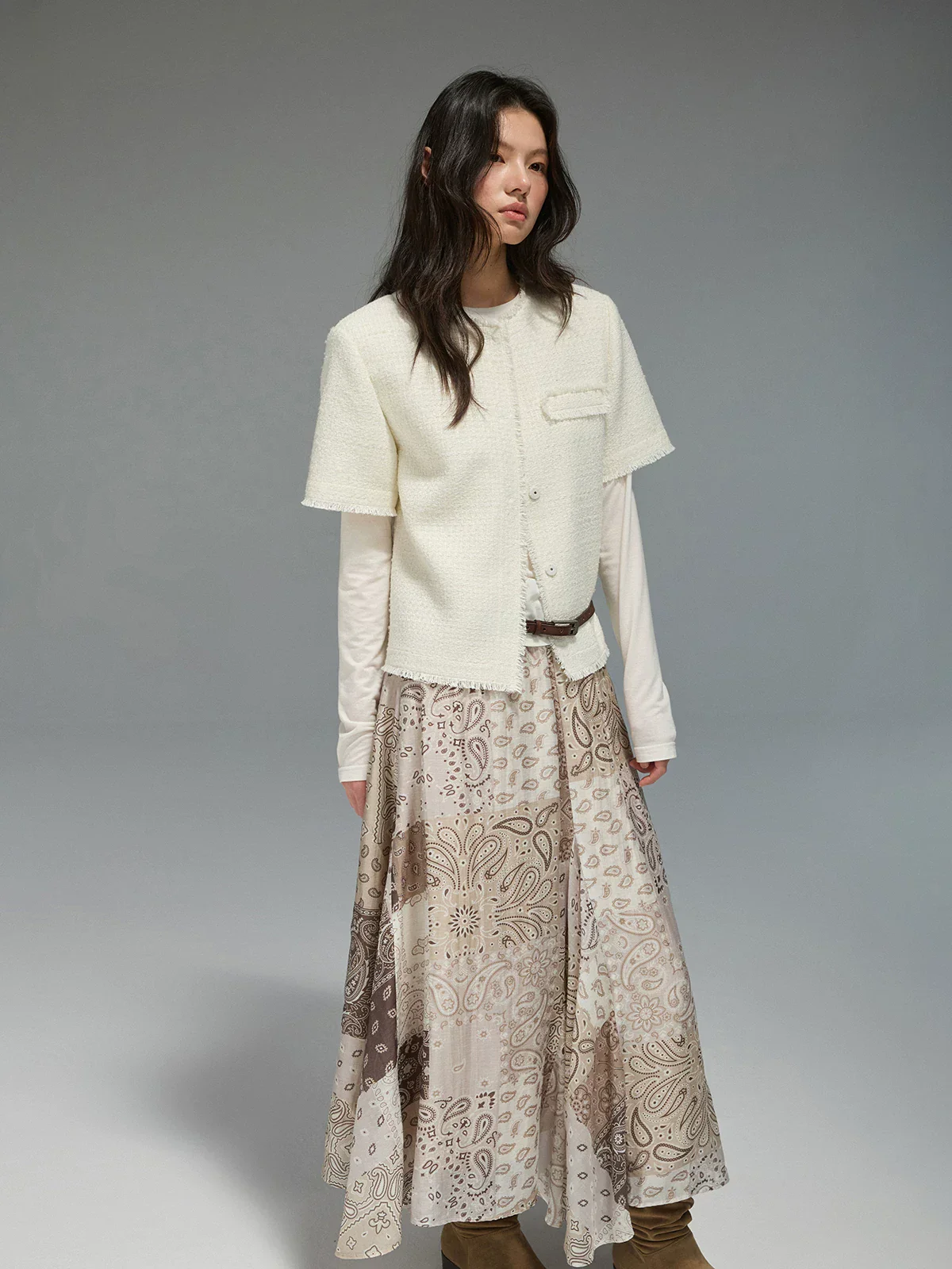 Patchwork Paisley Skirt - Image 3