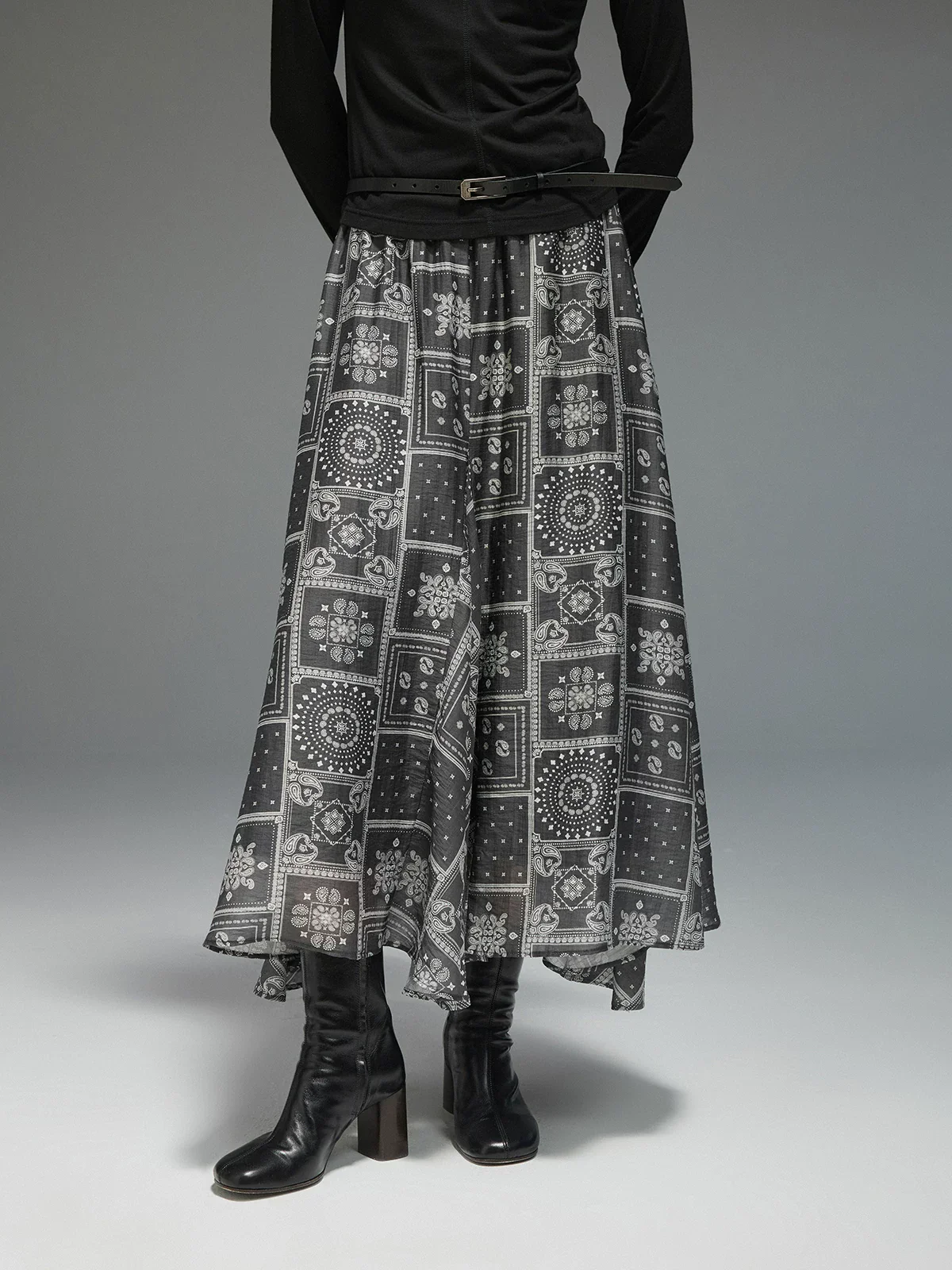 Patchwork Paisley Skirt - Image 5