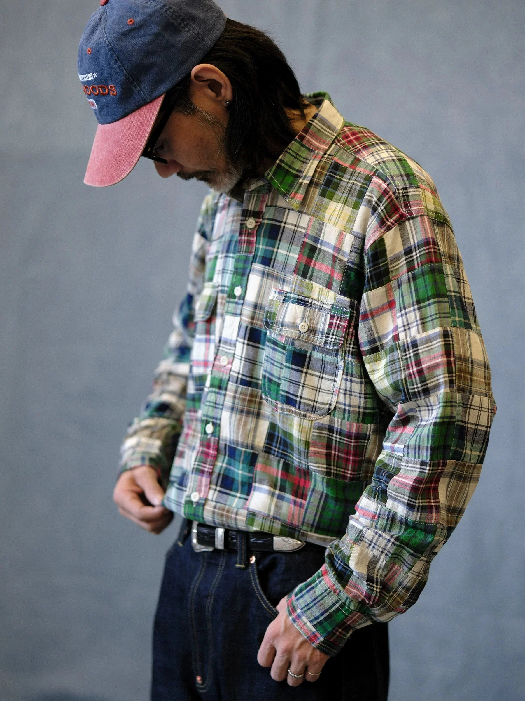 Patchwork Plaid Shirt - Image 2