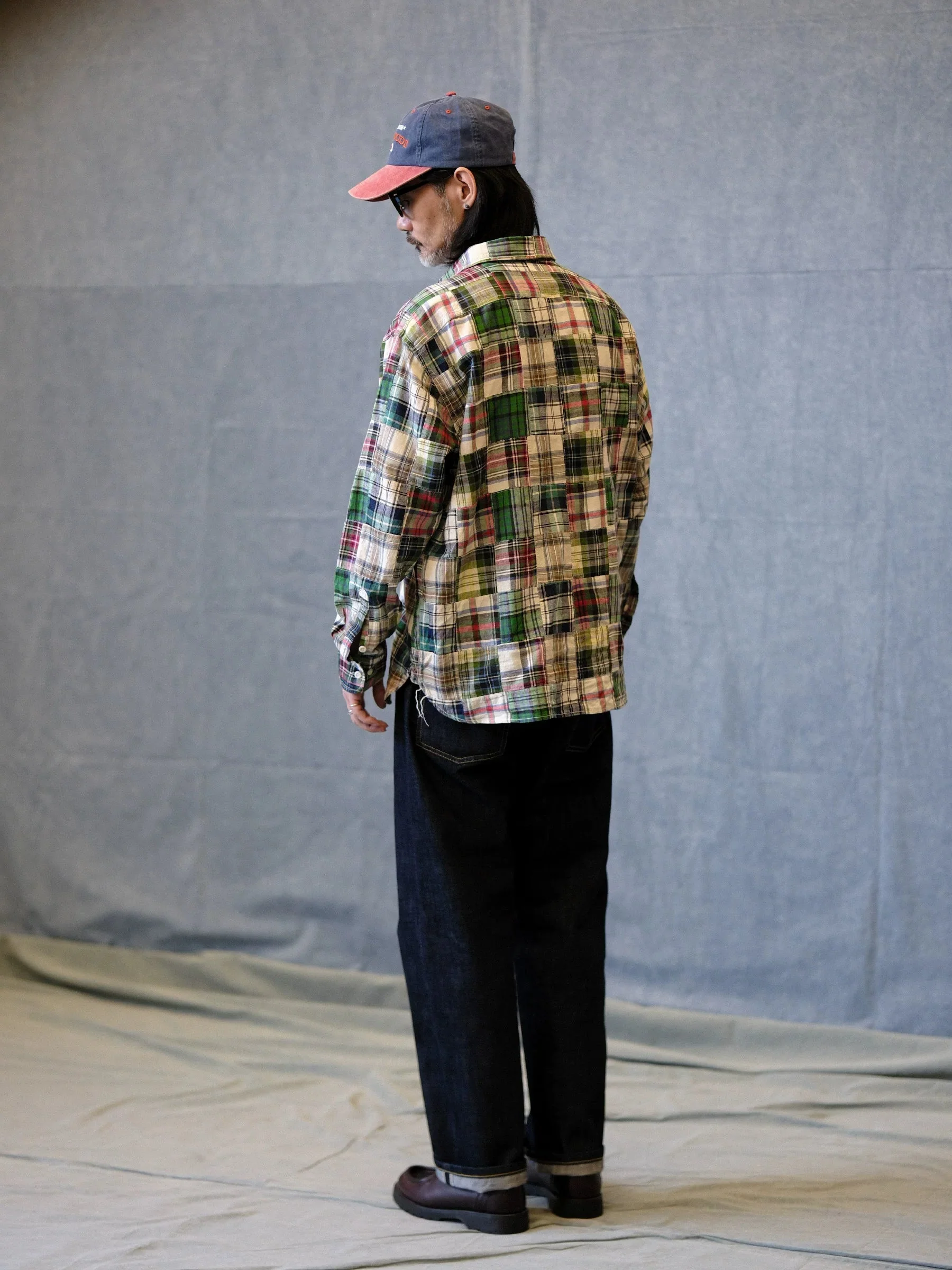 Patchwork Plaid Shirt - Image 4