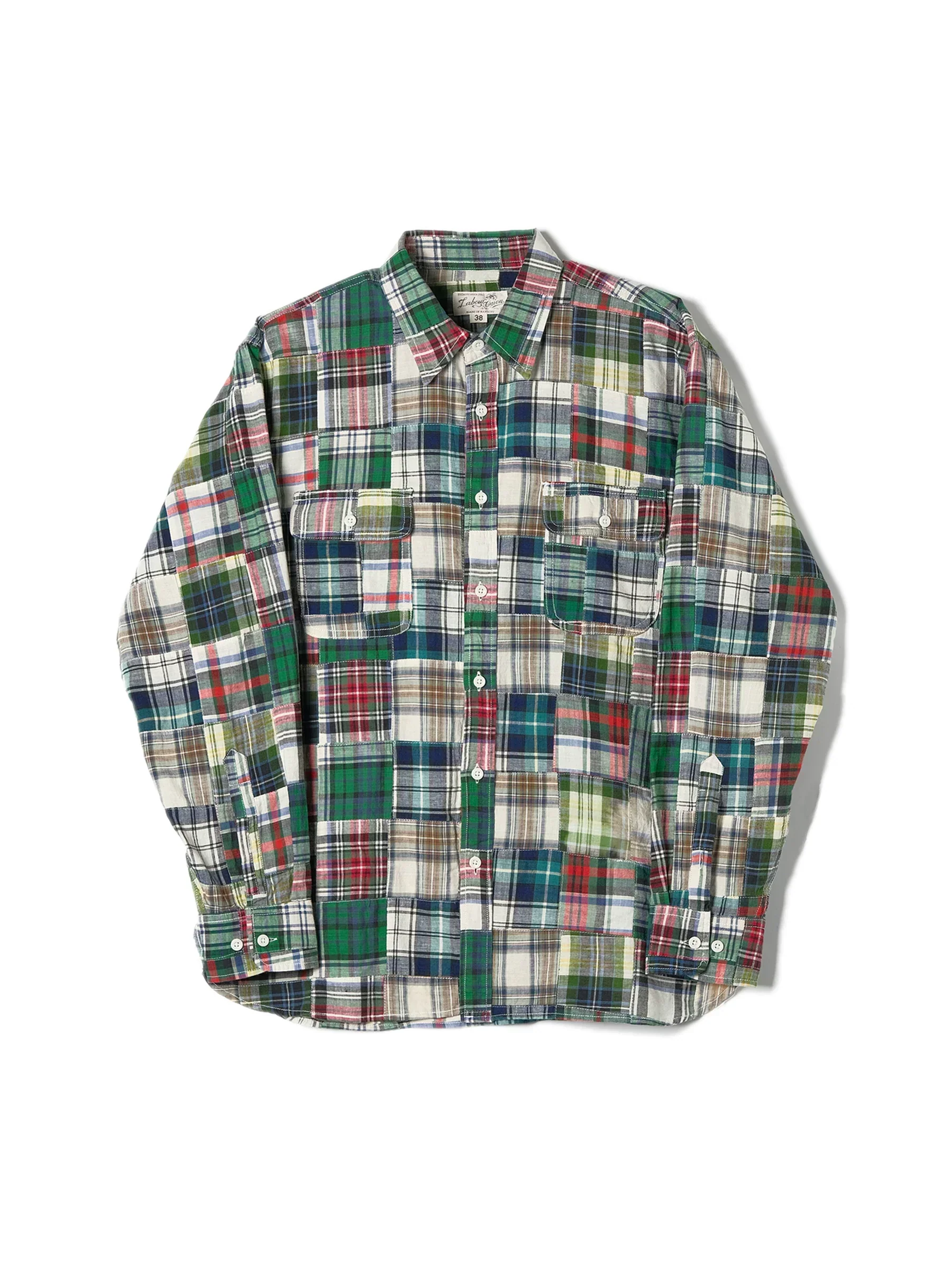 Patchwork Plaid Shirt - Image 5