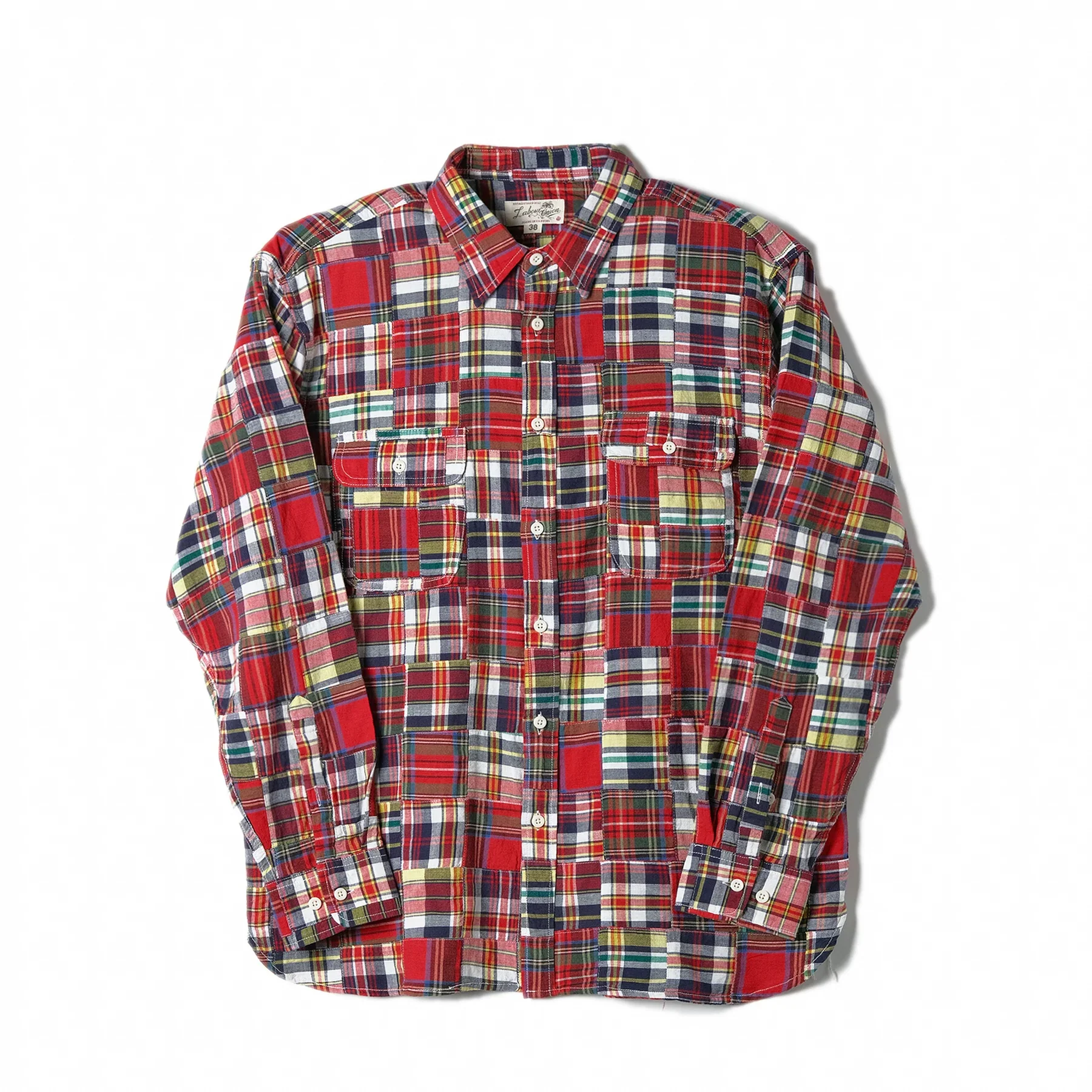 Patchwork Plaid Shirt - Image 6