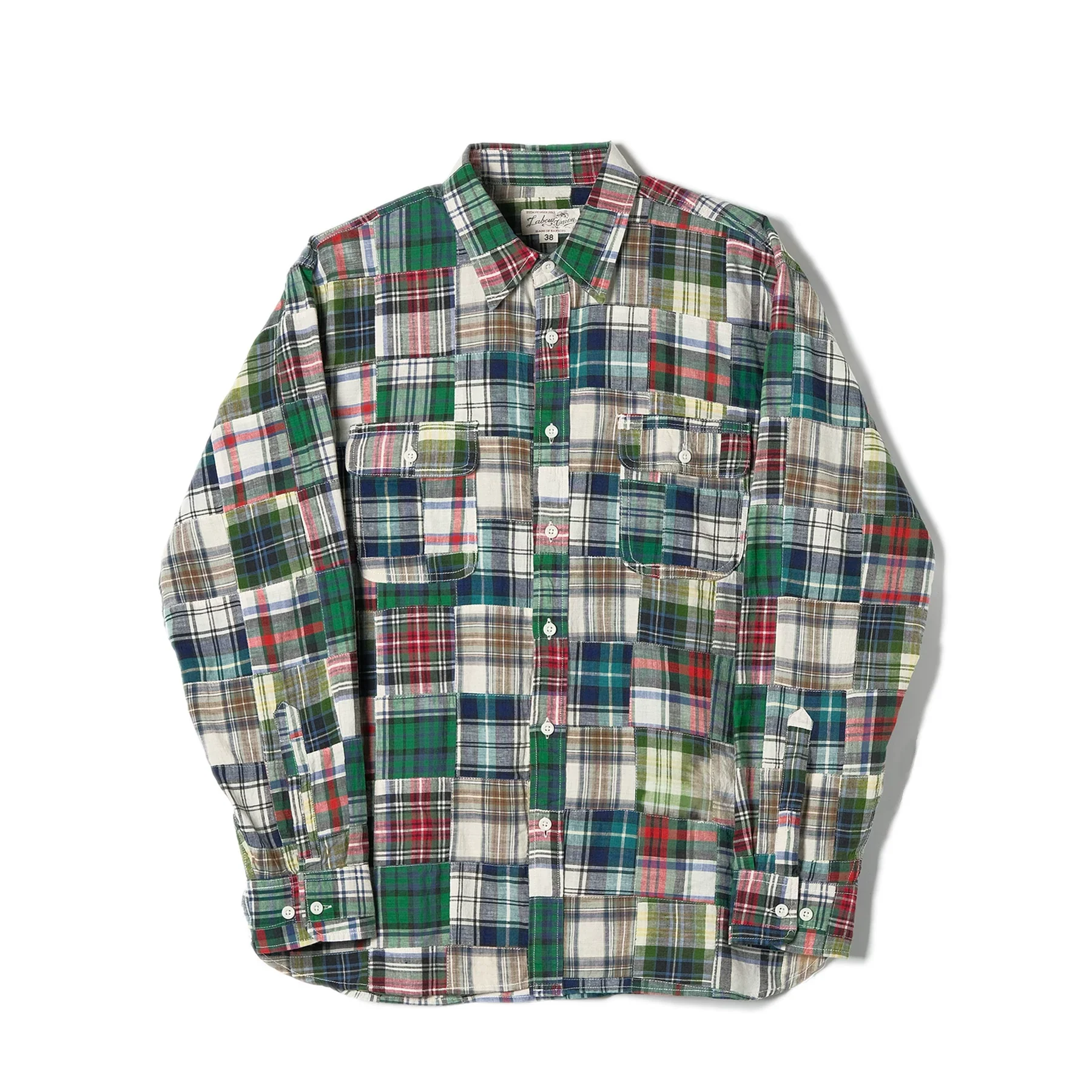 Patchwork Plaid Shirt - Image 7