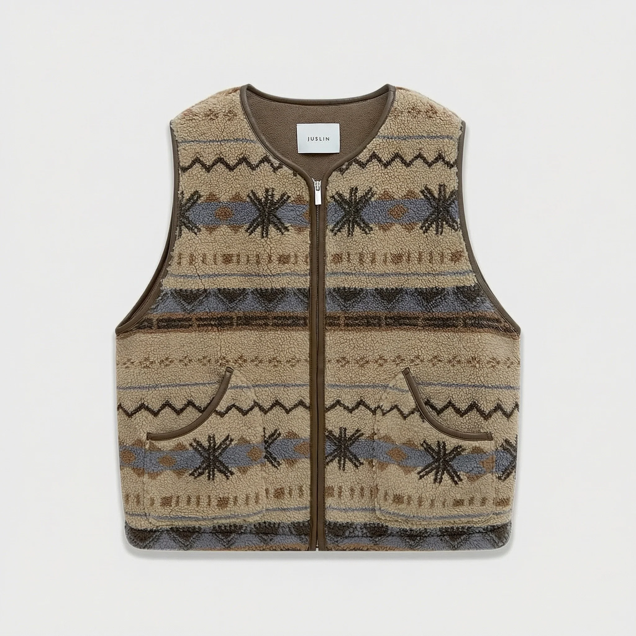 Patterned Fleece Jacket - Image 9