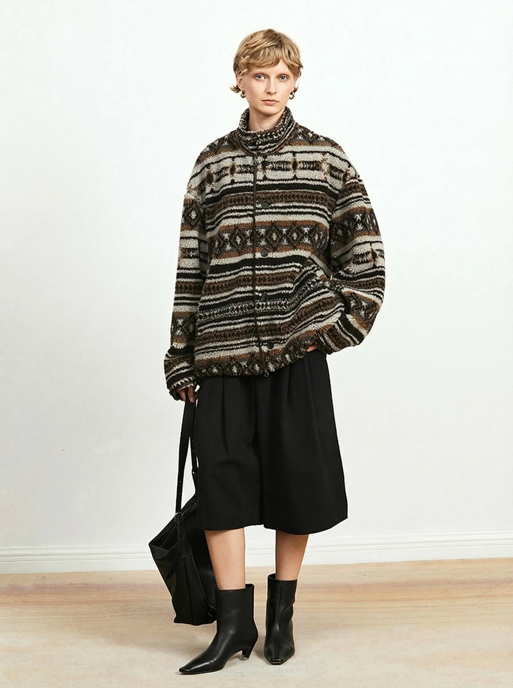 Patterned Pile Jacket - Image 2
