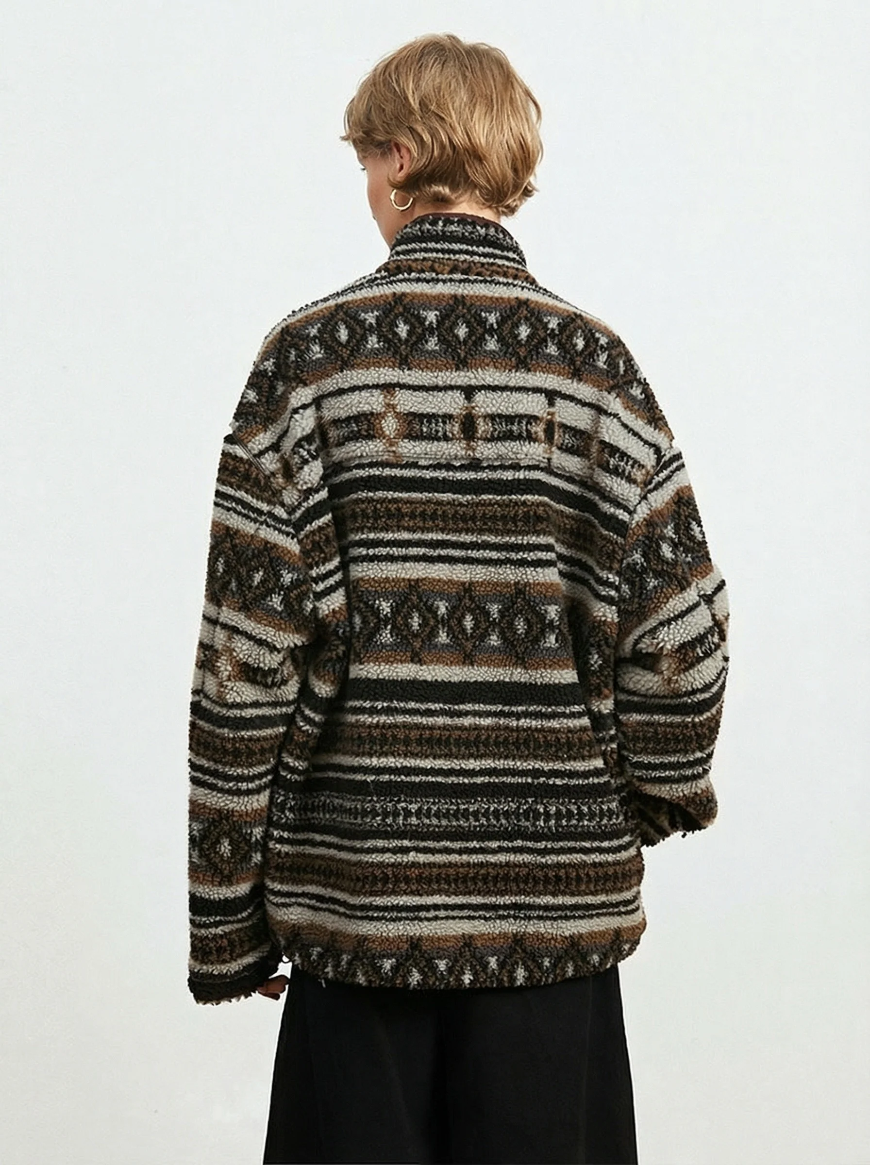 Patterned Pile Jacket - Image 4