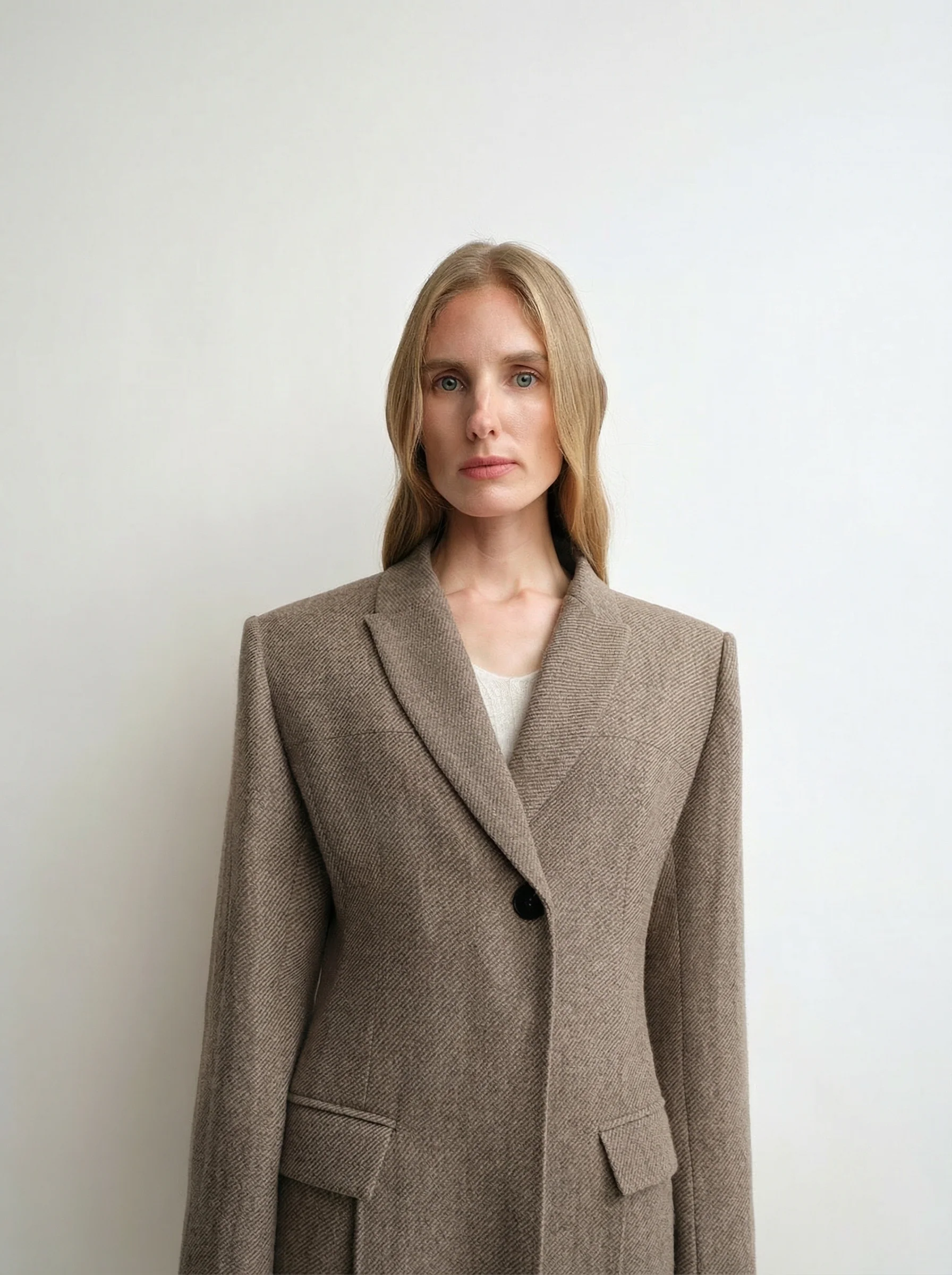 Peak Lapel Long Coat - Image 5