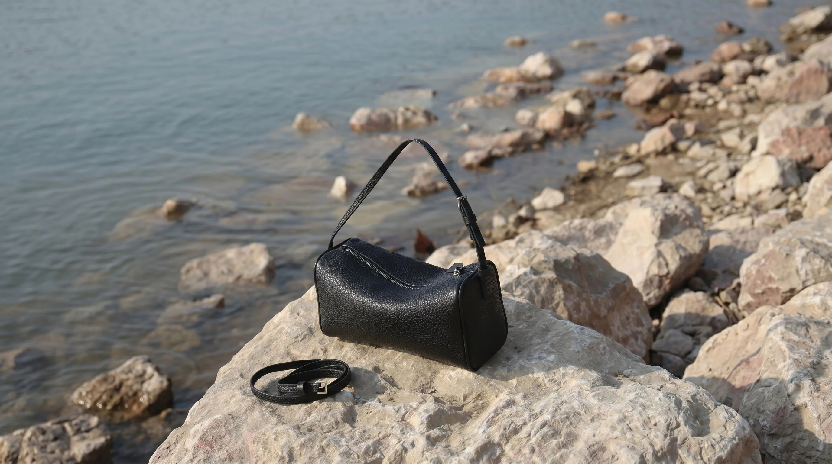 Pebbled Barrel Bag
