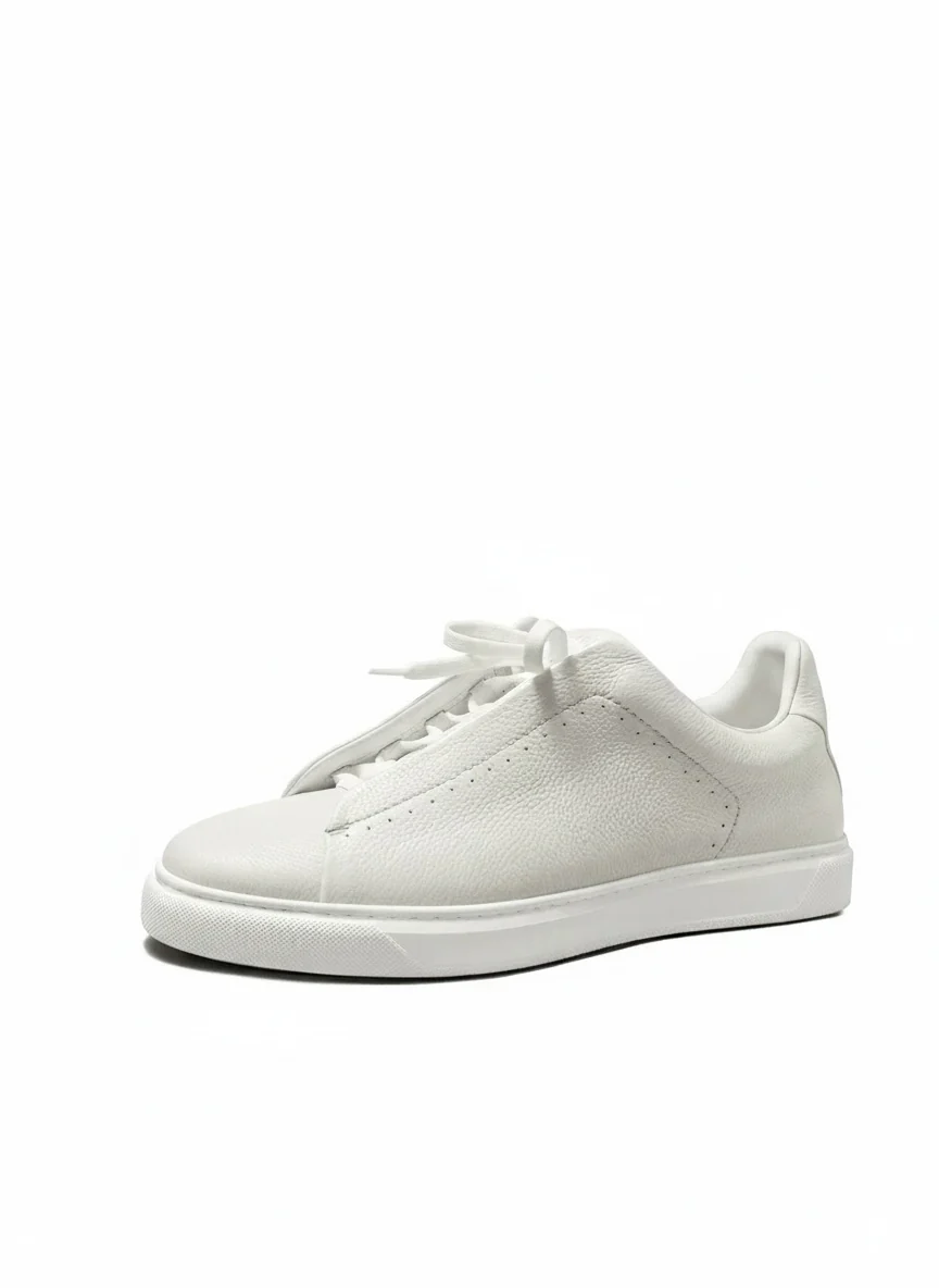 Pebbled Calf Leather Low-Top Sneaker - Image 2
