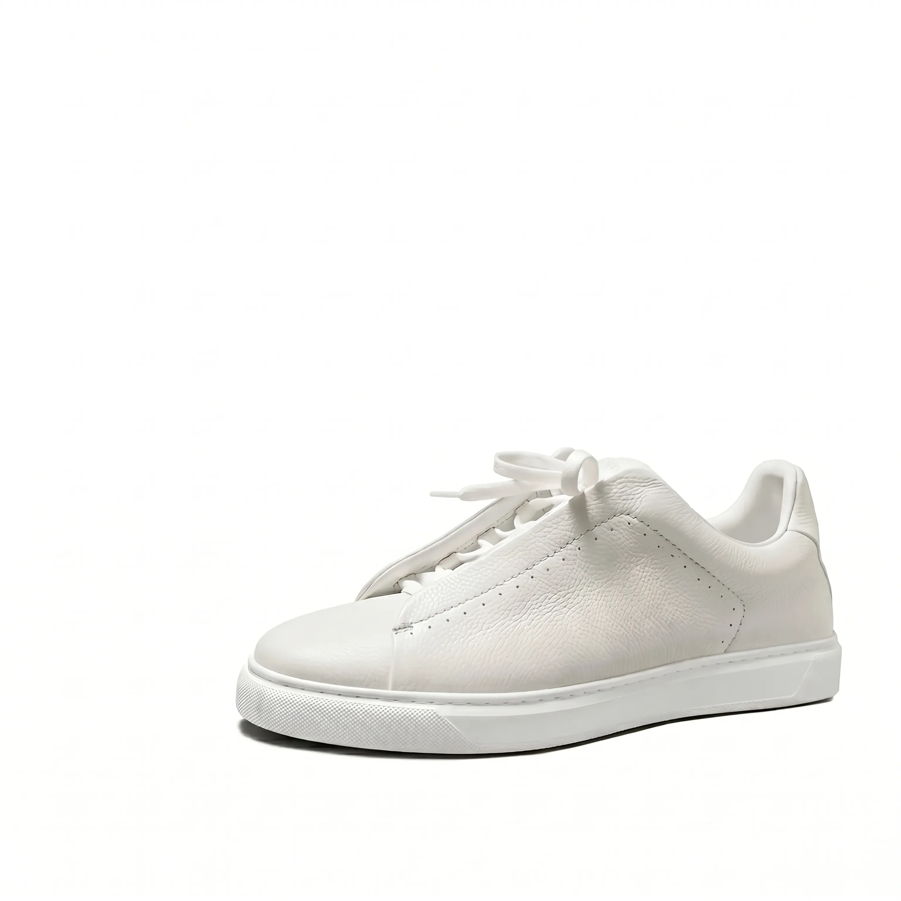 Pebbled Calf Leather Low-Top Sneaker - Image 4