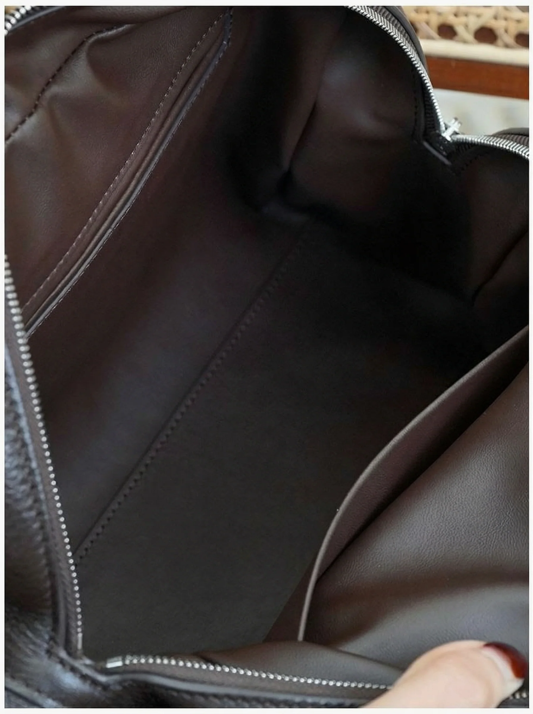 Pebbled Cowhide Bowler Shoulder Bag - Image 4