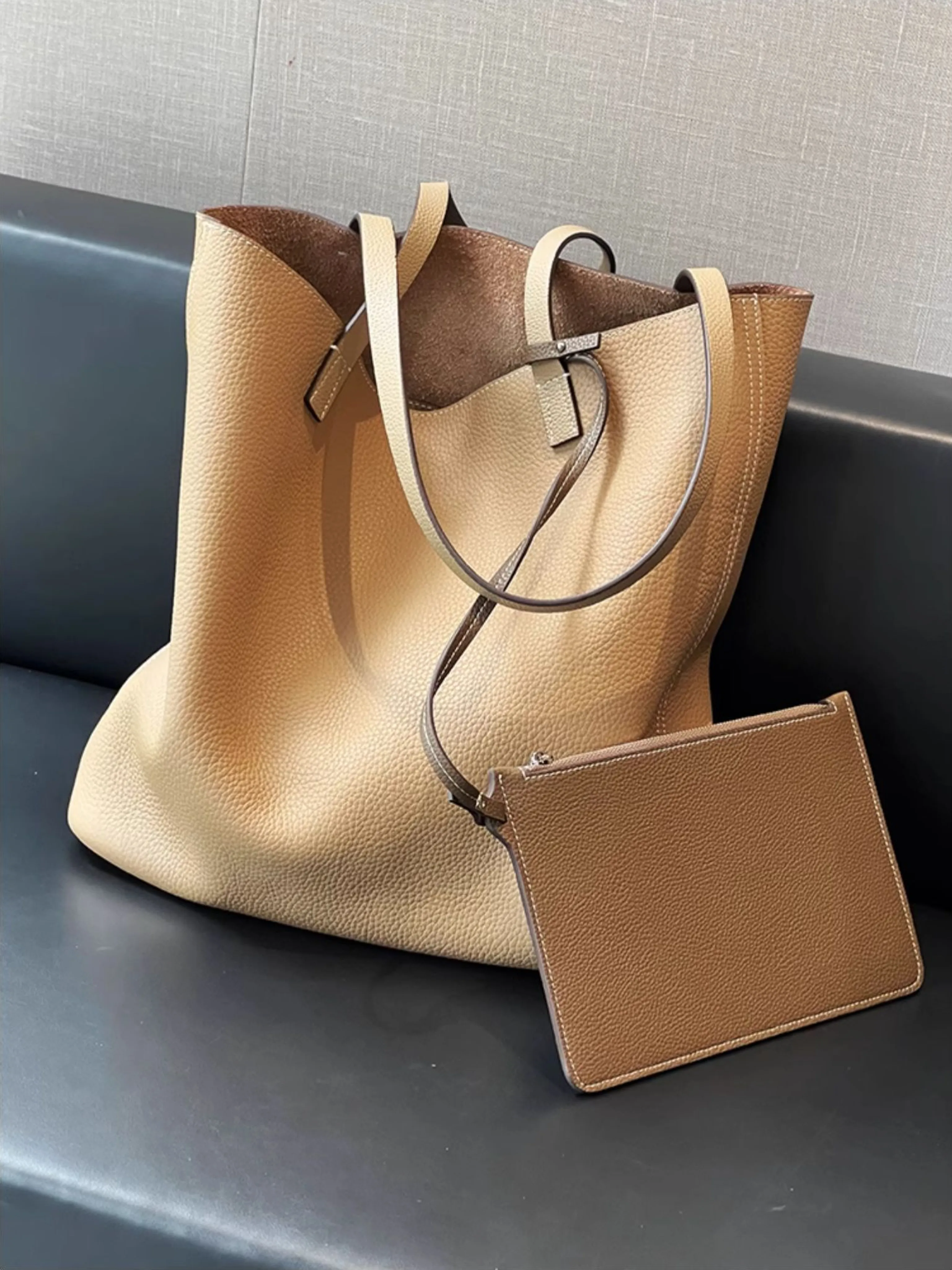 Pebbled Cowhide Tote - Image 10