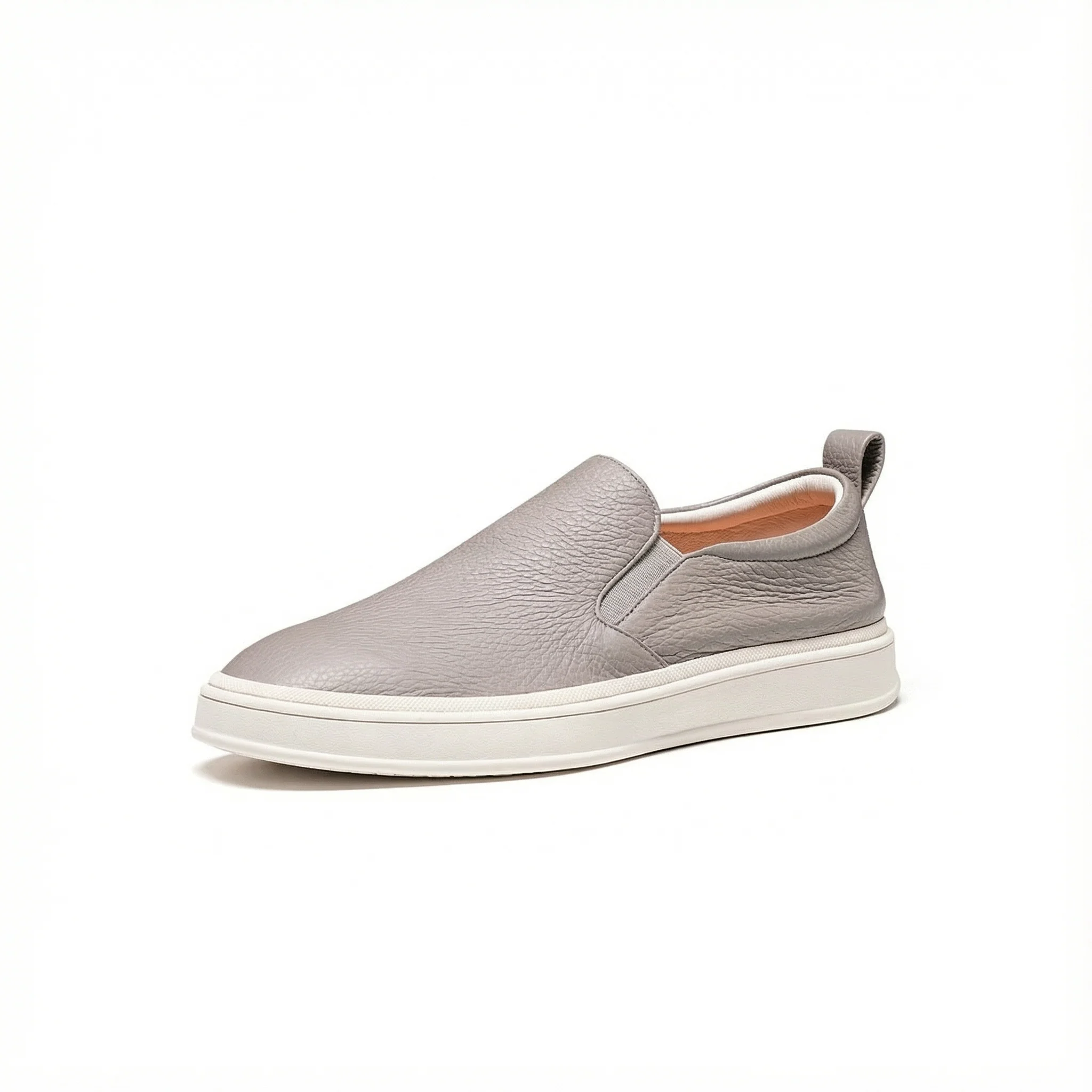 Pebbled Deerskin Slip-On Sneaker