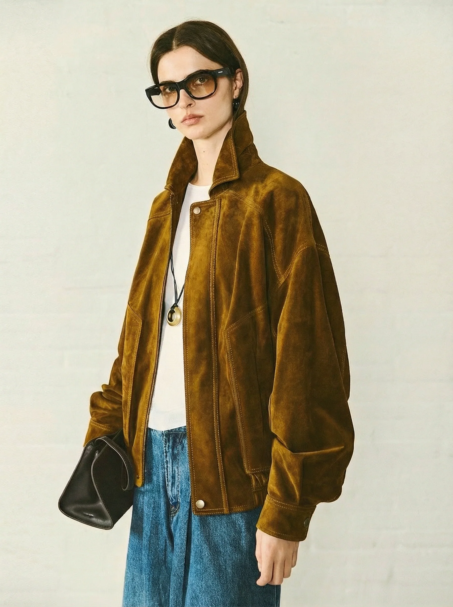 Pebbled Lambskin Blouson Jacket - Image 2