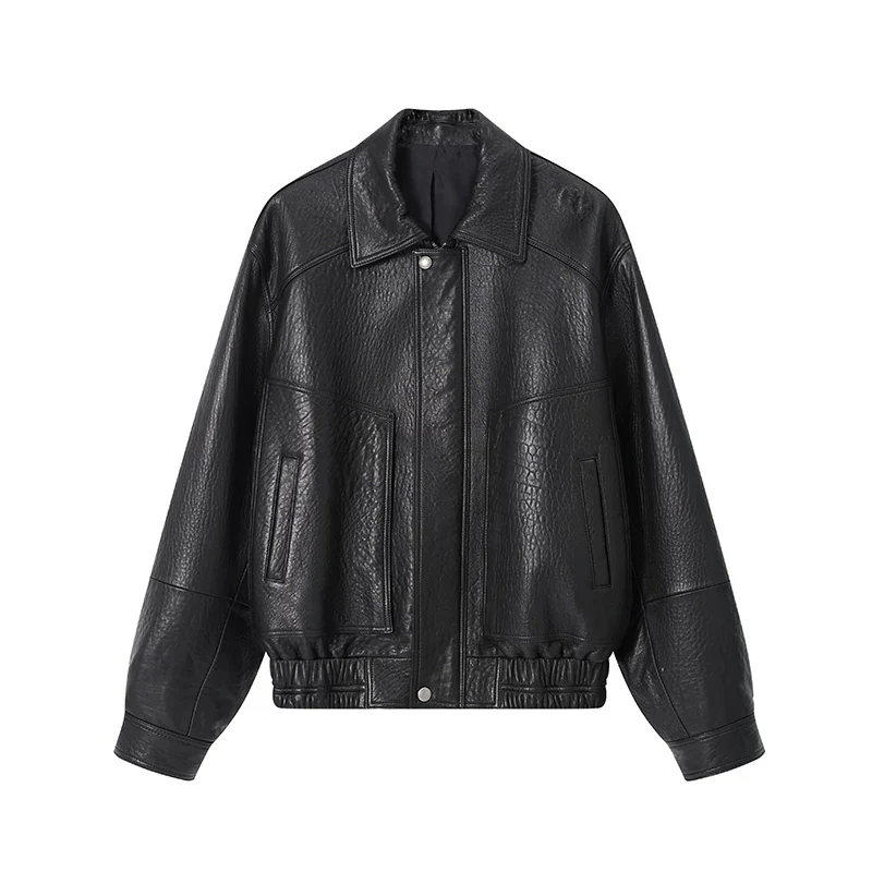 Pebbled Lambskin Blouson Jacket - Image 6