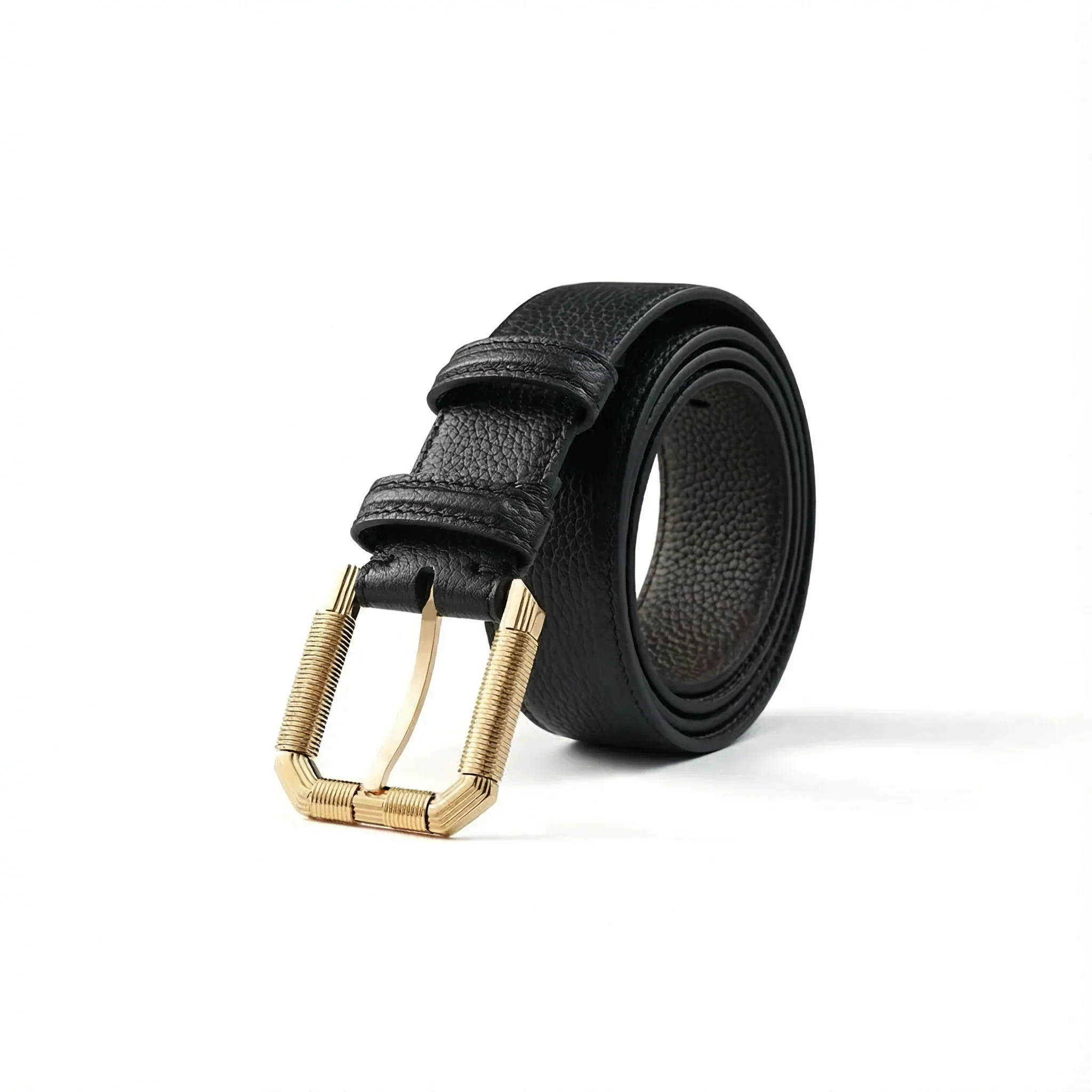 Pebbled Leather Belt 3.5 cm - Image 5